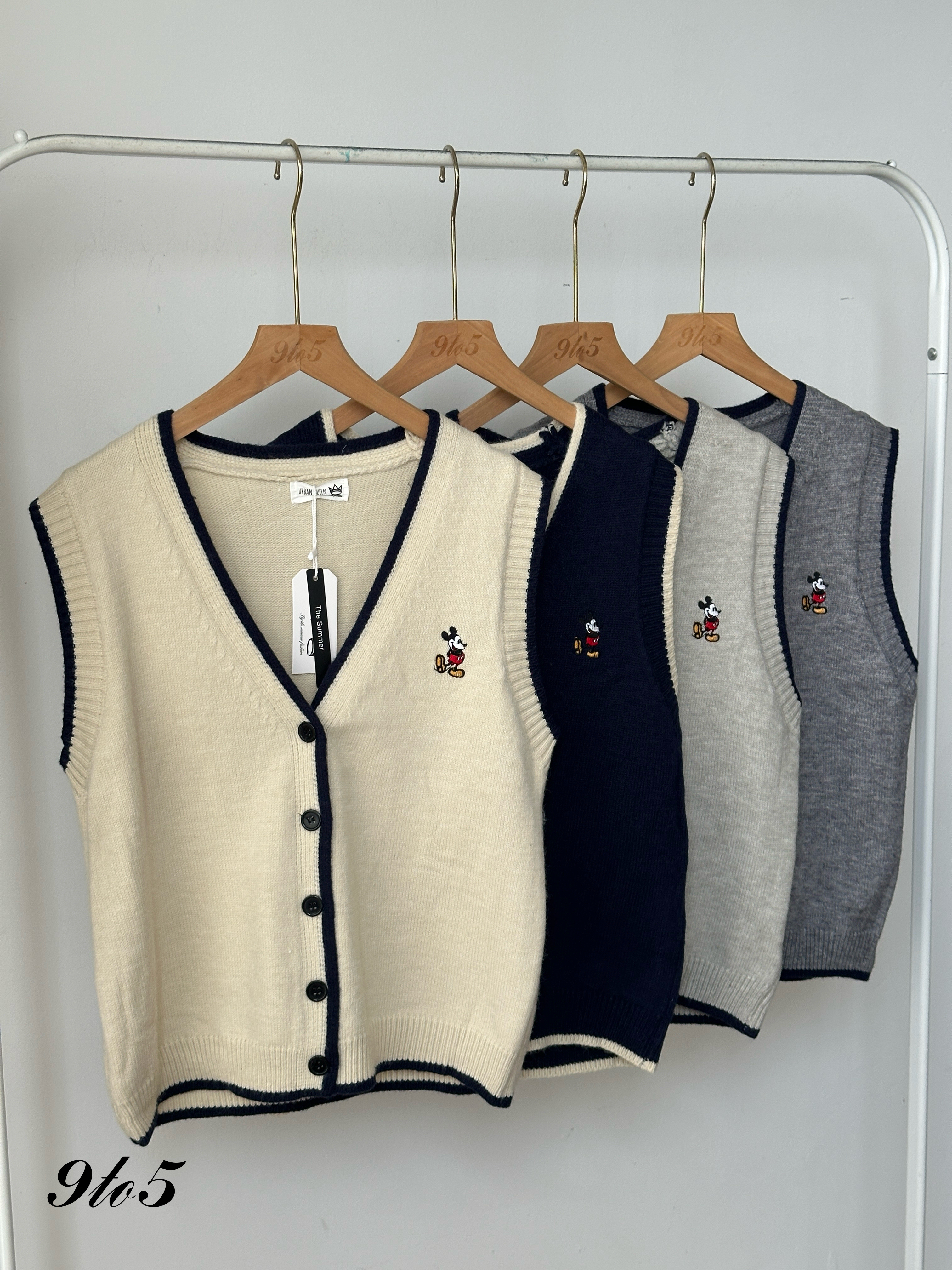 T4050 Mickey Knit Vest - 4 Colors