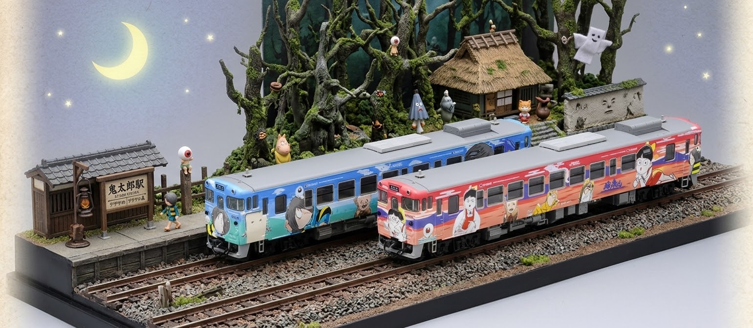 Tomix JR KiHa 40-2000系柴油動車組（鬼太郎列車・貓女列車）套裝