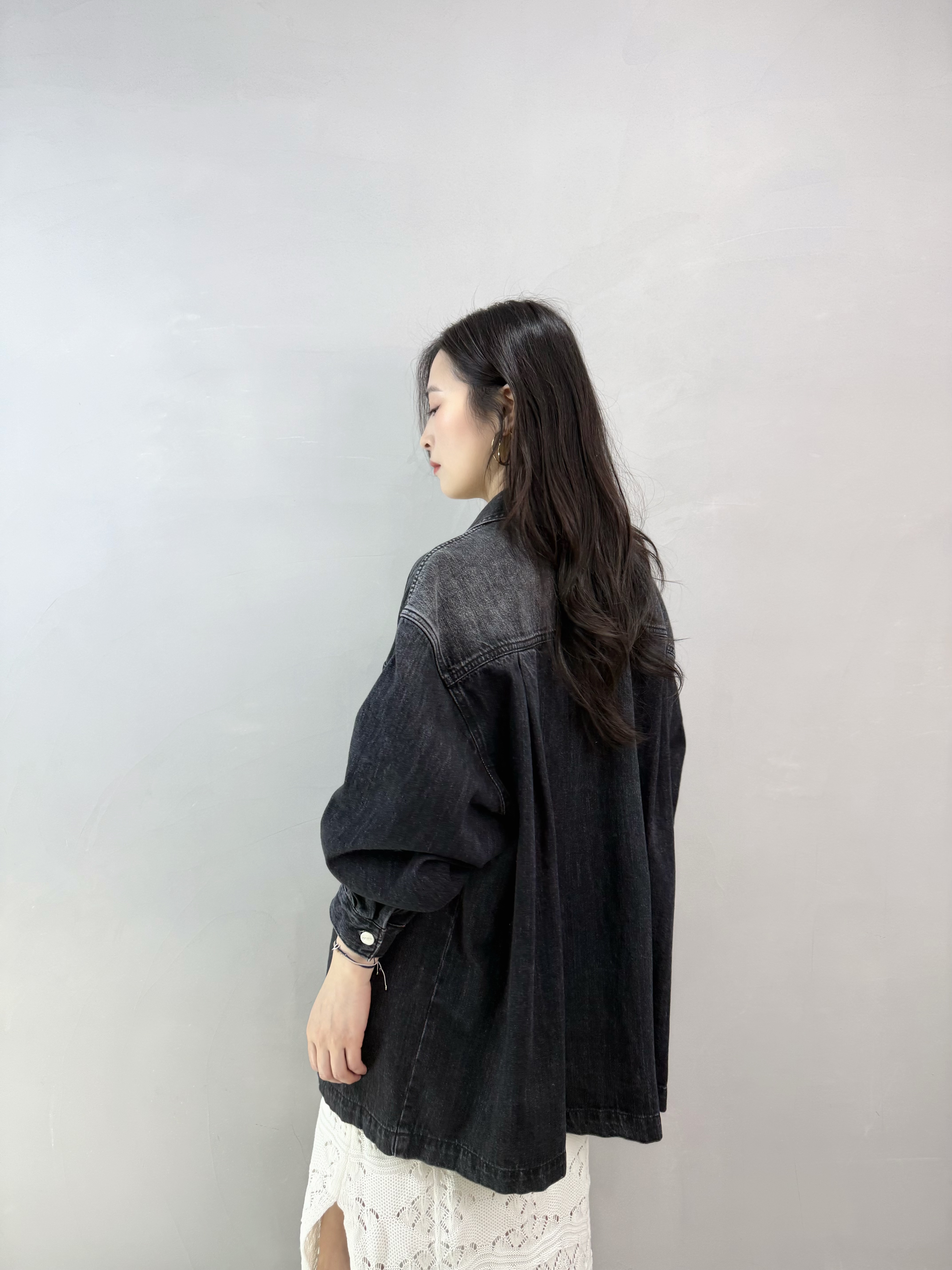 N64 洗水黑牛仔外套