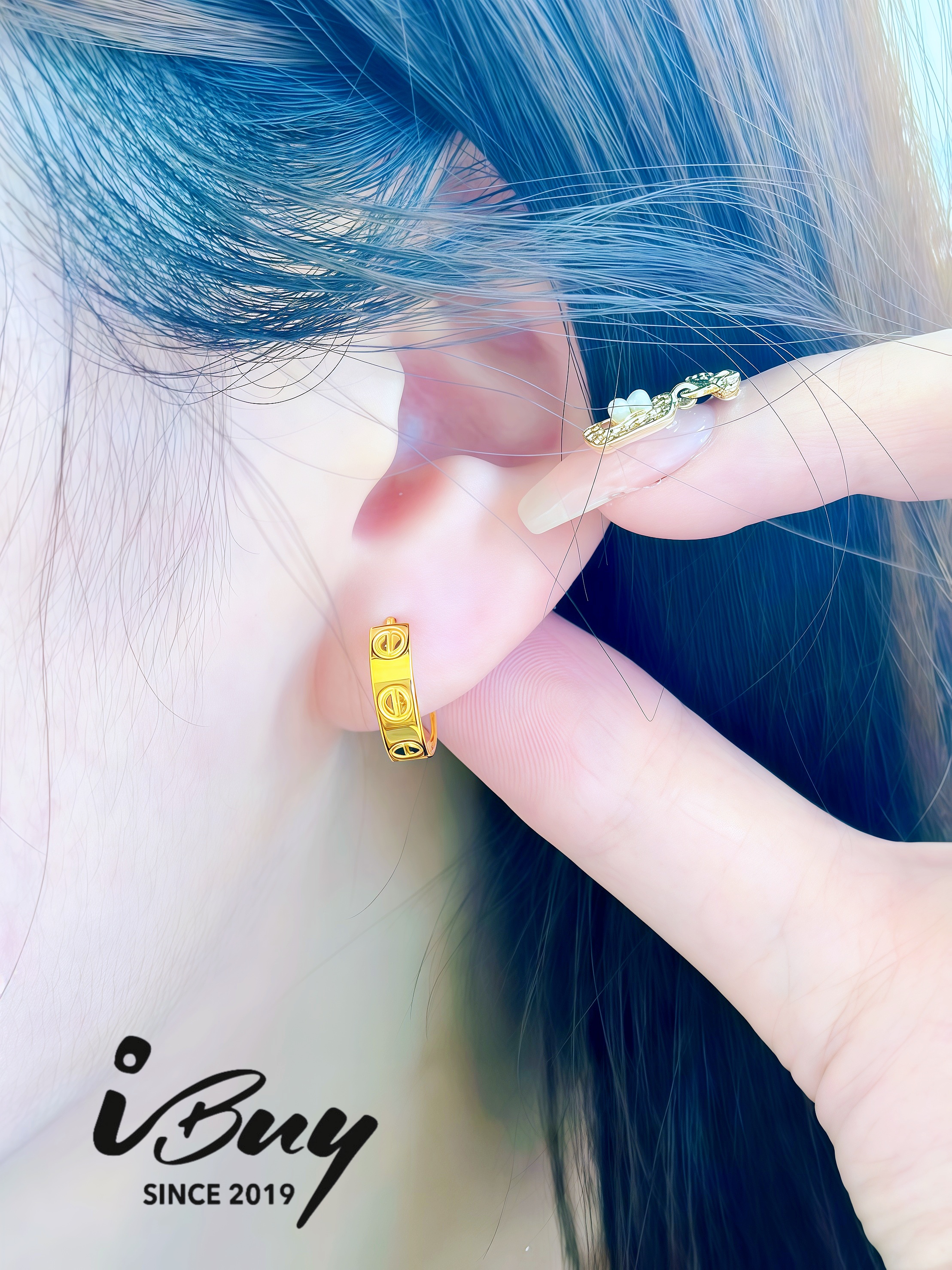 916 GOLD CARTIER EARRING 916 金 卡家耳圈