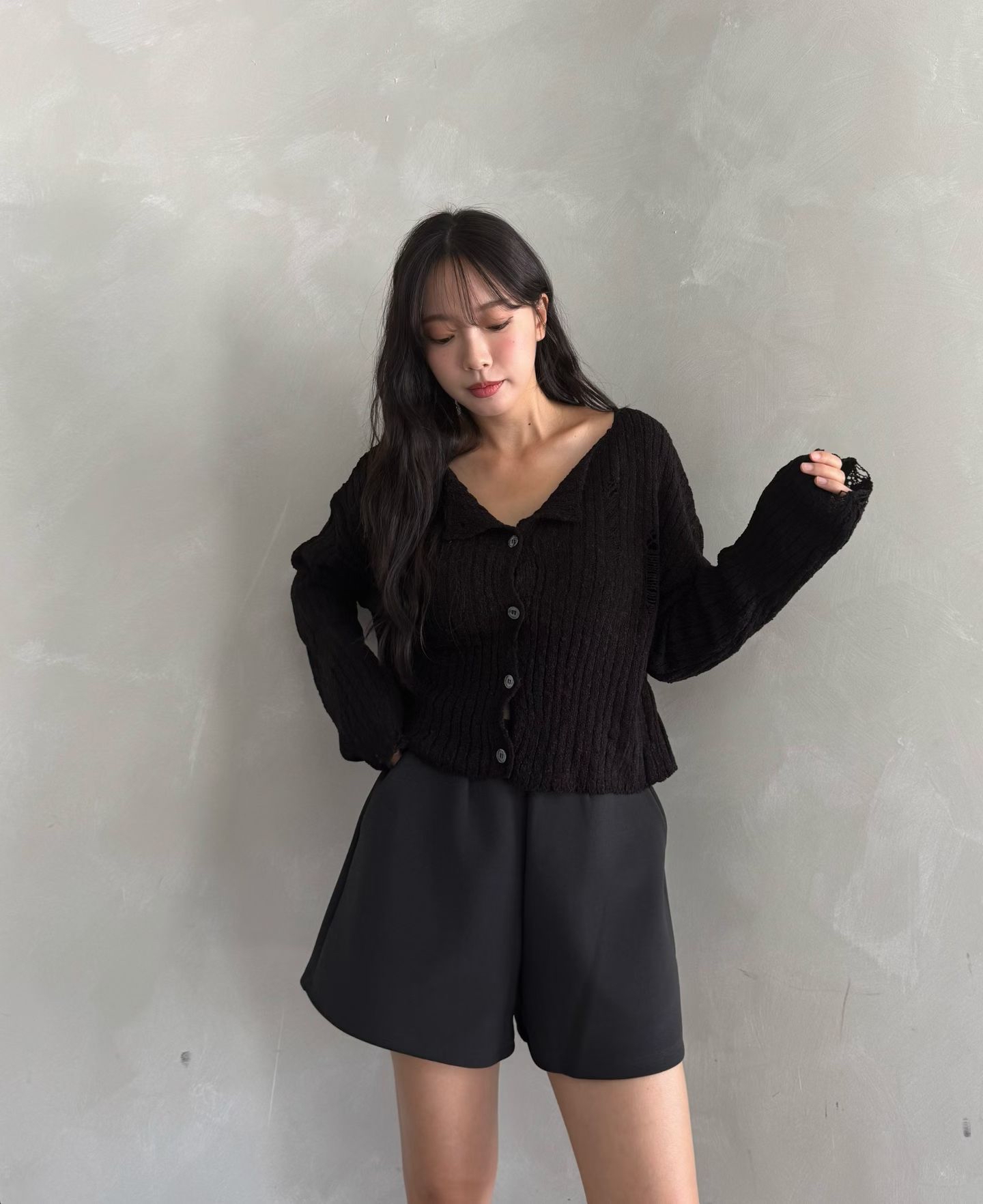 MA9 隨性破洞設計感針織Cardigan