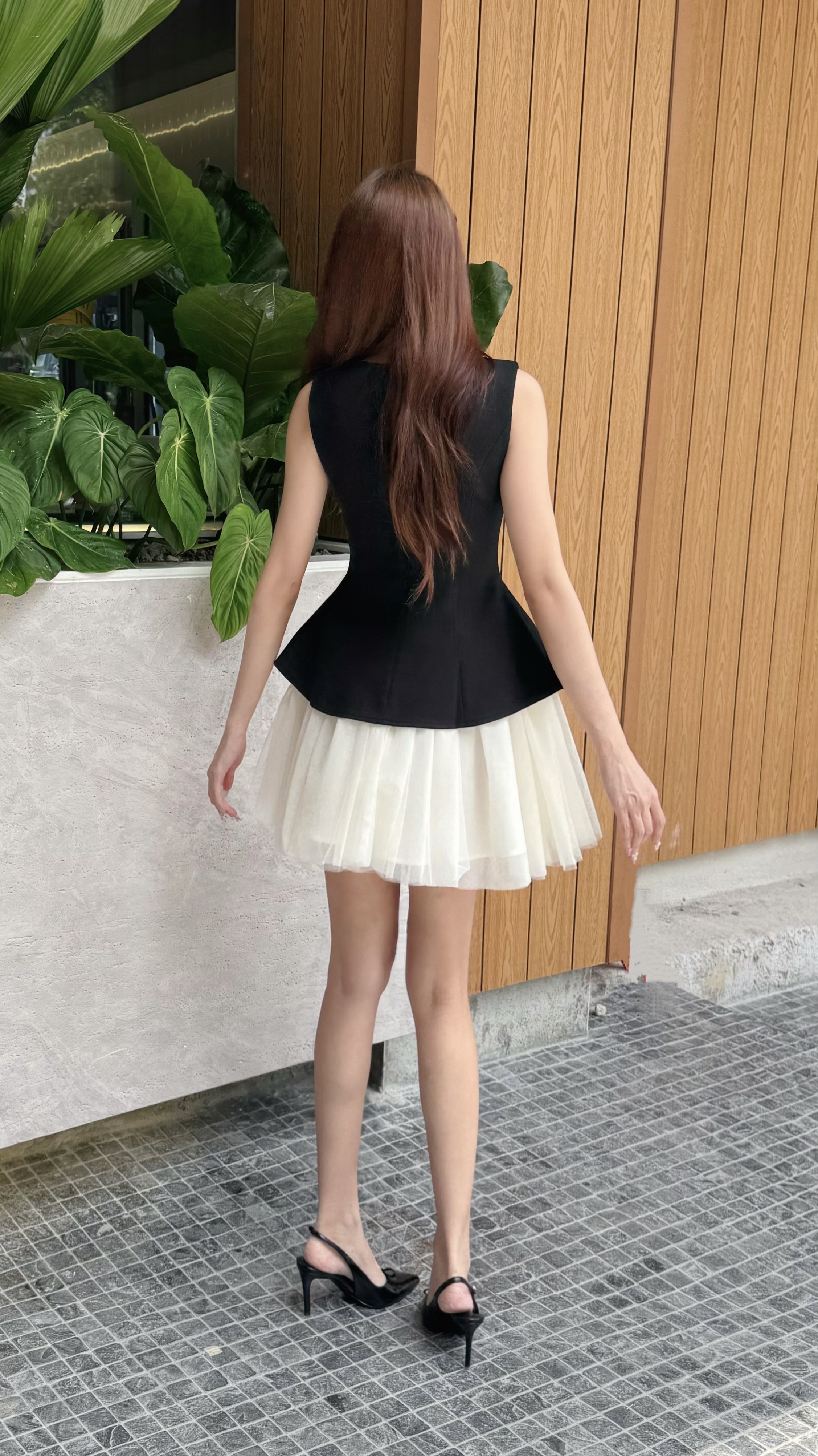 Celestine Peplum Tulle Dress