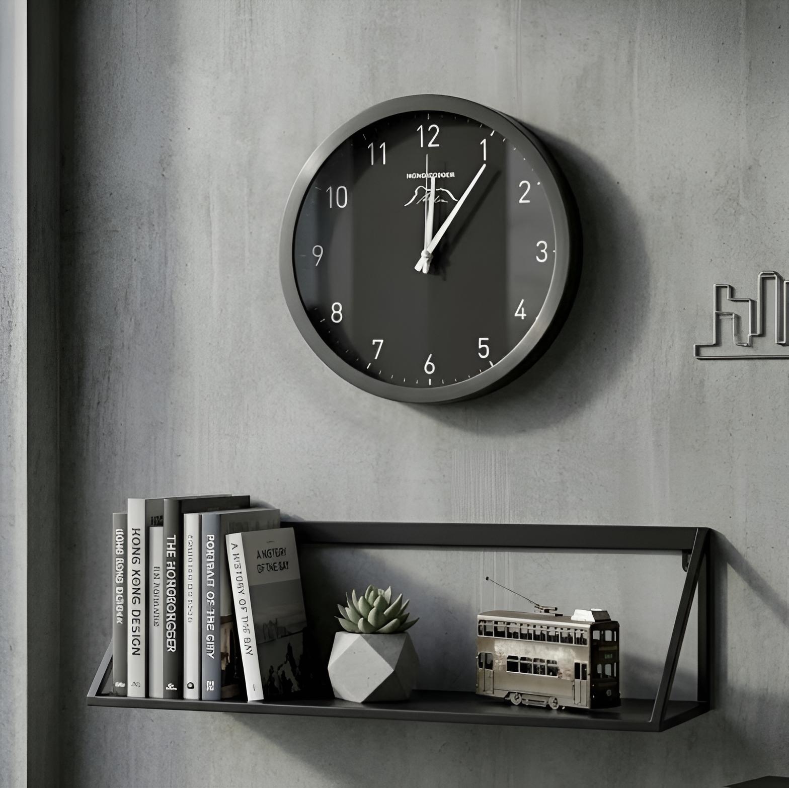 HONGKONGER 獅子山 | 黑白極簡掛牆時鐘 (Lion Rock Spirit Wall Clock)