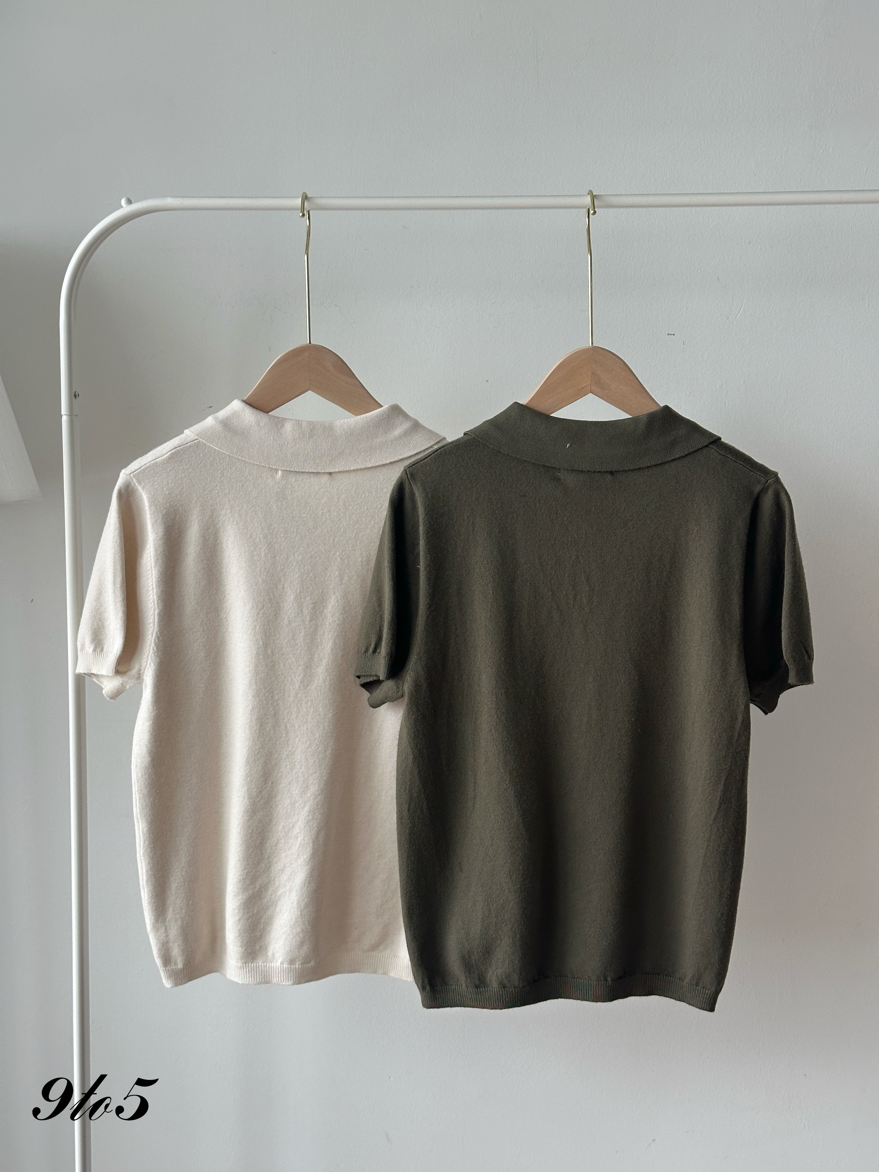 T4274 Zipped Knit Polo Tee - 4 Colors 