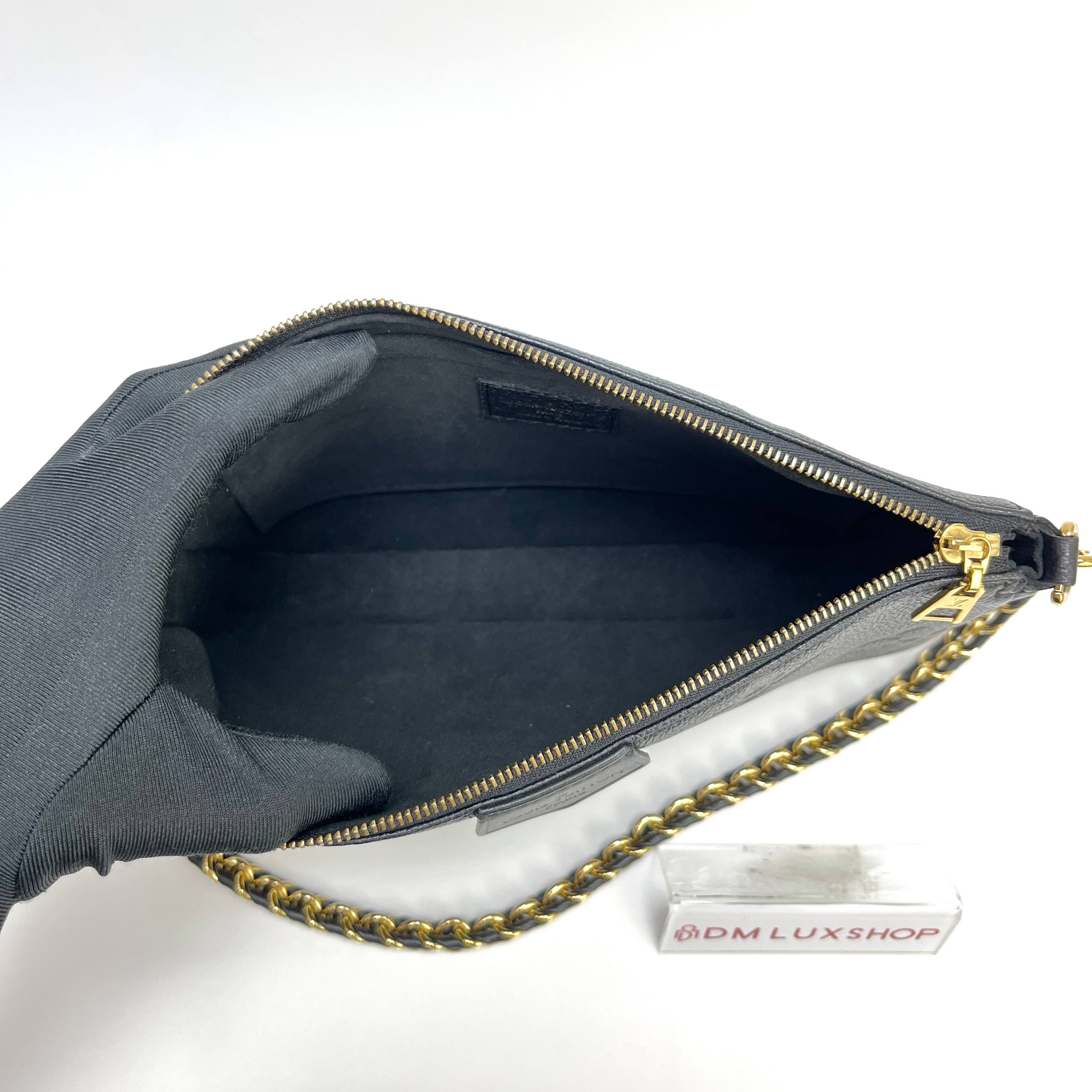 LV Black Empreinte Leather Multi Pochette Accessoires GHW