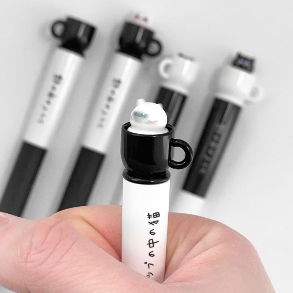 💟現貨💟🇰🇷韓國貓咪轉轉杯子0.5mm 黑色原子筆