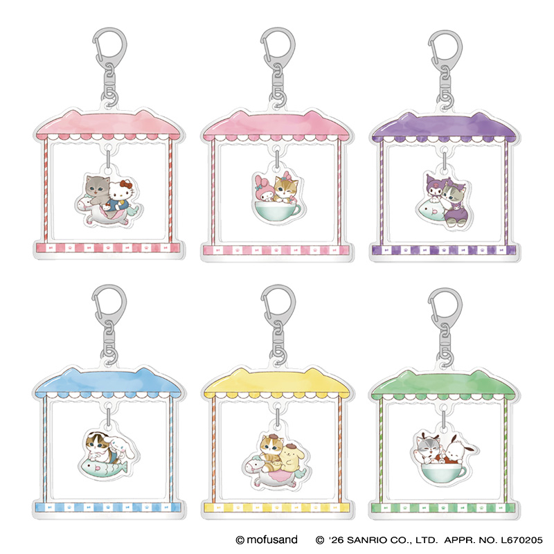 日本預訂📍Mofusand貓貓 x Sanrio系列第三彈 - 搖搖款鎖匙扣 17/4日本開售