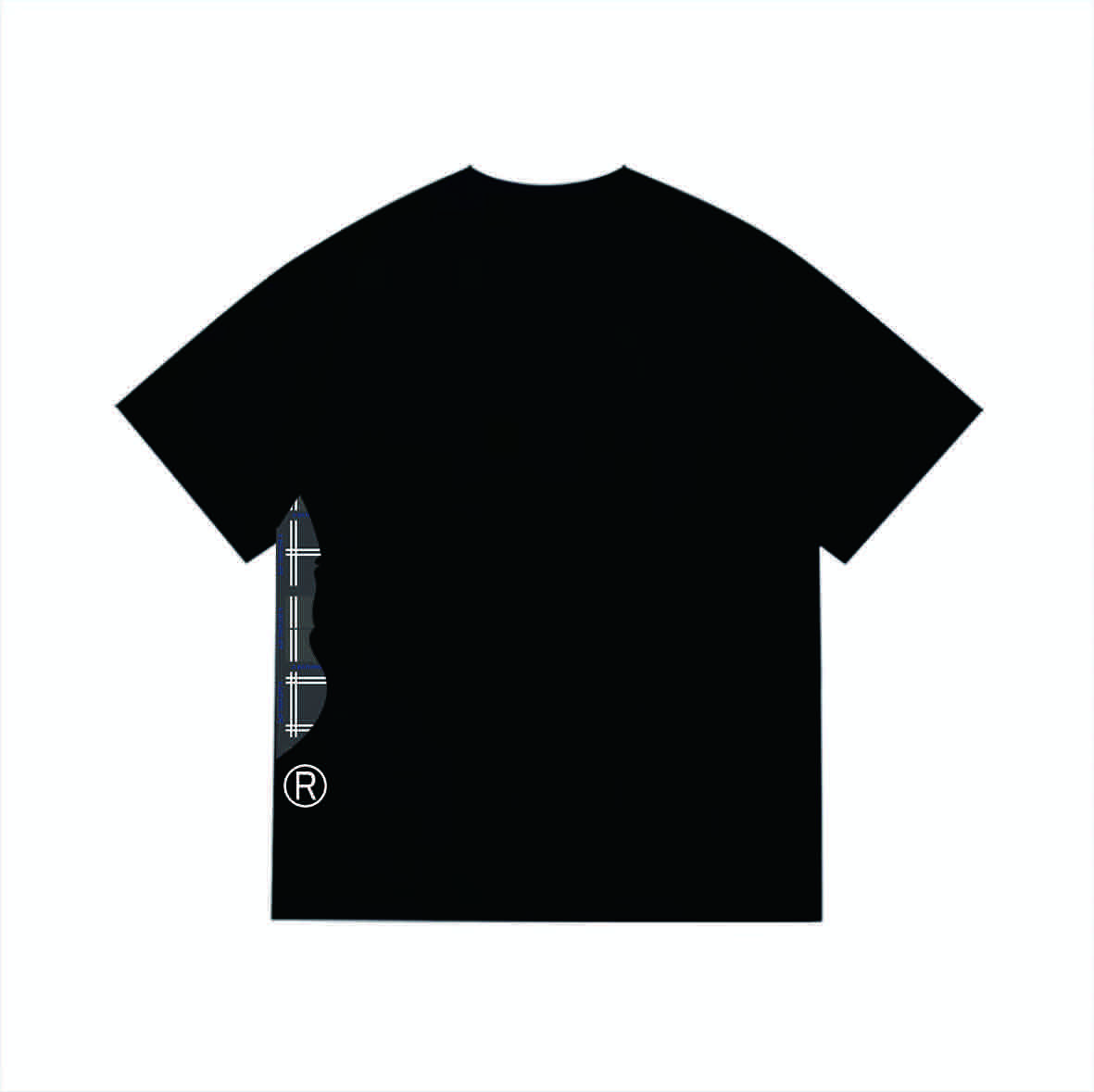 Bape Logo Check Side Big Ape Head Tee