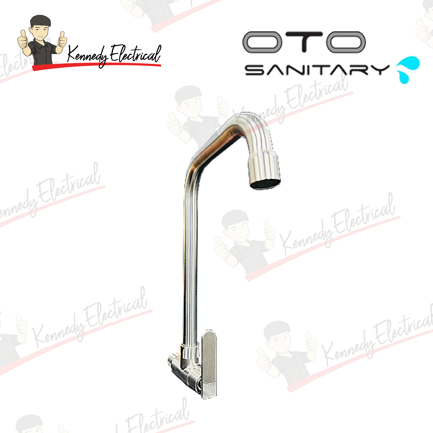Otosani 304# Stainless Steel L Shape Pillar Swan Tap (966-51#) OTO966-51