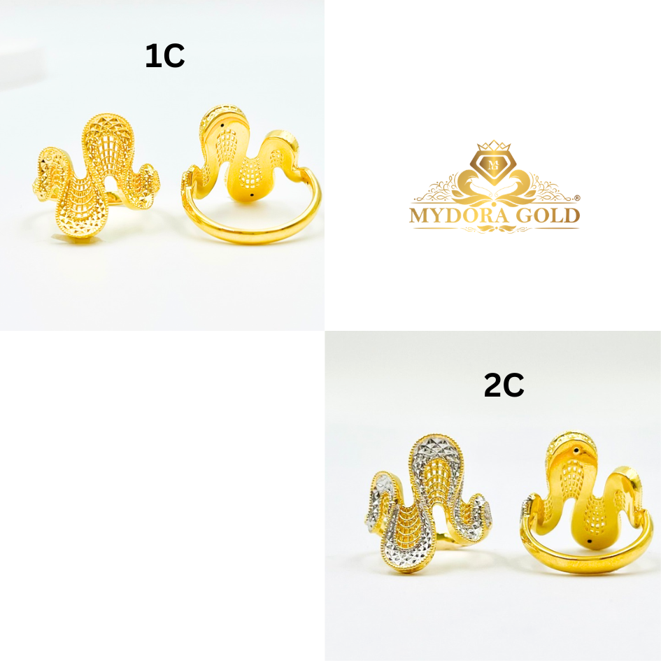 MYDORA Cincin Ombak Cinta Jaring (5G) | EMAS 916/22K