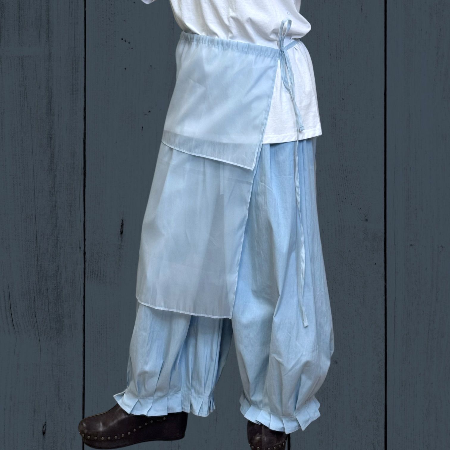 221199 紗質側綁繩裙