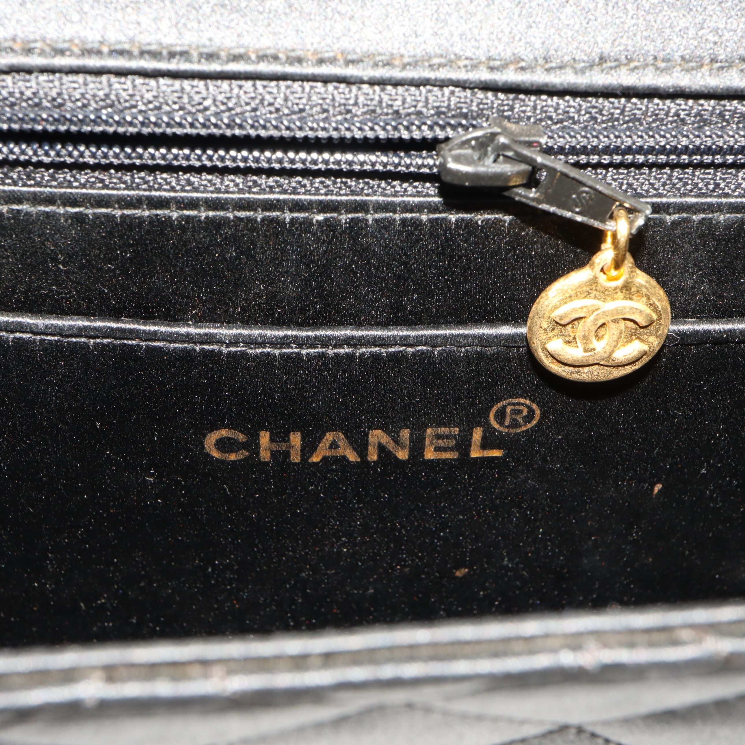 Chanel Vintage Quilted Satin Evening Flap Clutch