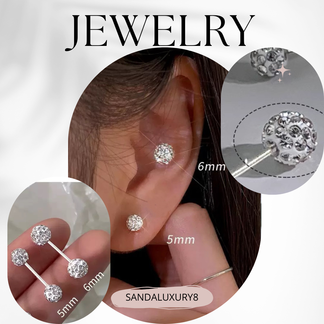 Sparkling Stud Earring Set