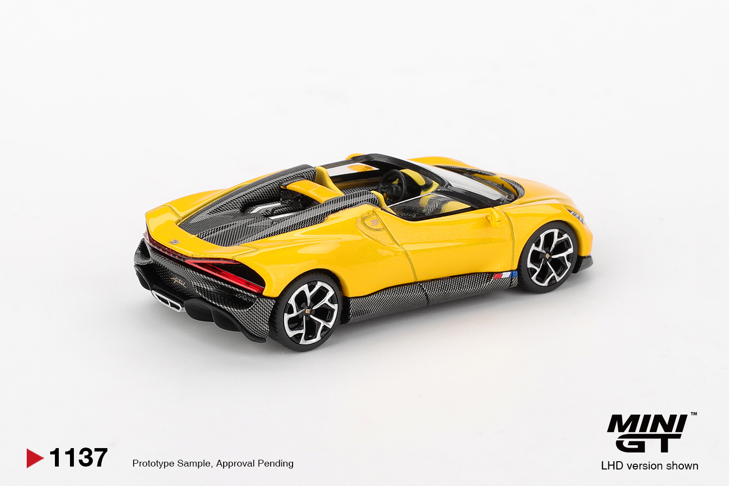 MINI GT 1137 Bugatti W16 Mistral Yellow MINIGT