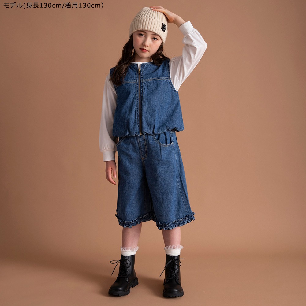 🆕【⭐訂購⭐】🇯🇵 日本直送 🌀Ou? by #EDWIN 荷葉邊 七分牛仔褲 ［2款選］🌀[ELIA-0196][261026]