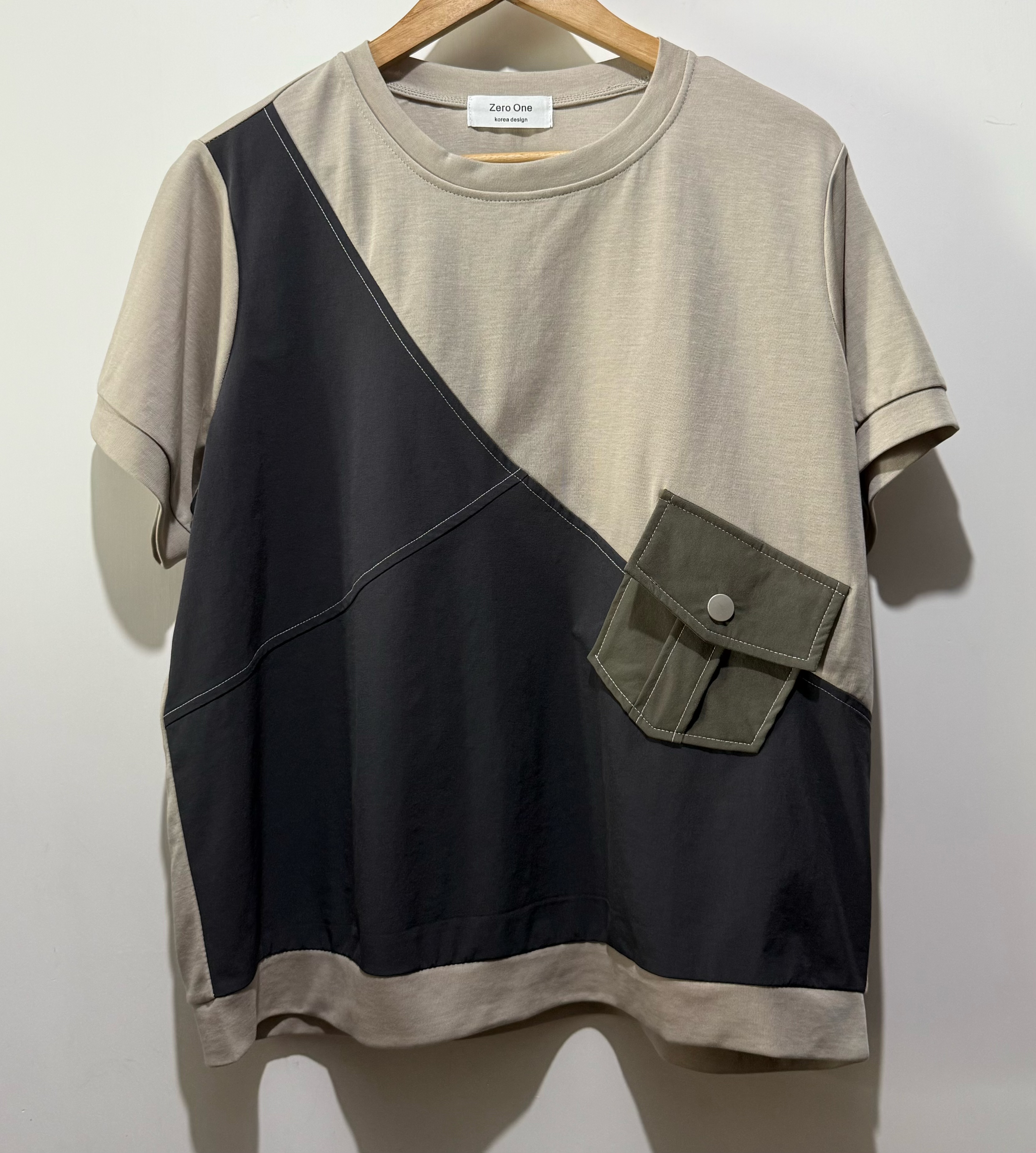 #2089 撞色拼布Top