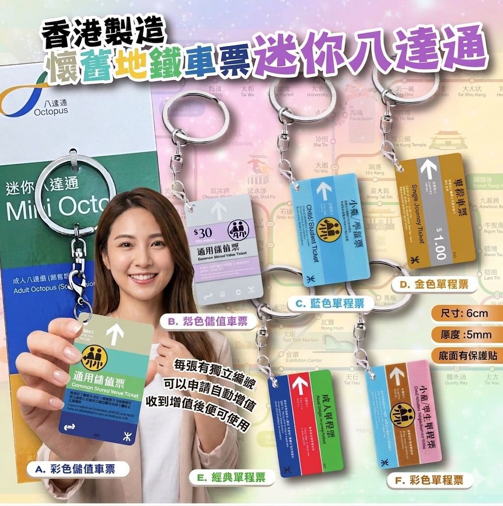  【預訂】懷舊地鐵車票迷你八達通