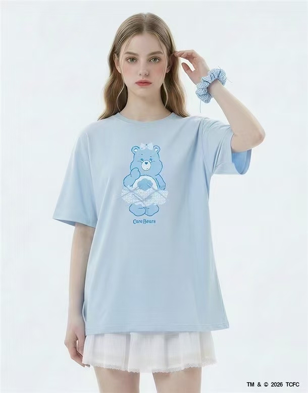 0672 彩虹熊親子晾感tee ➕發圈 