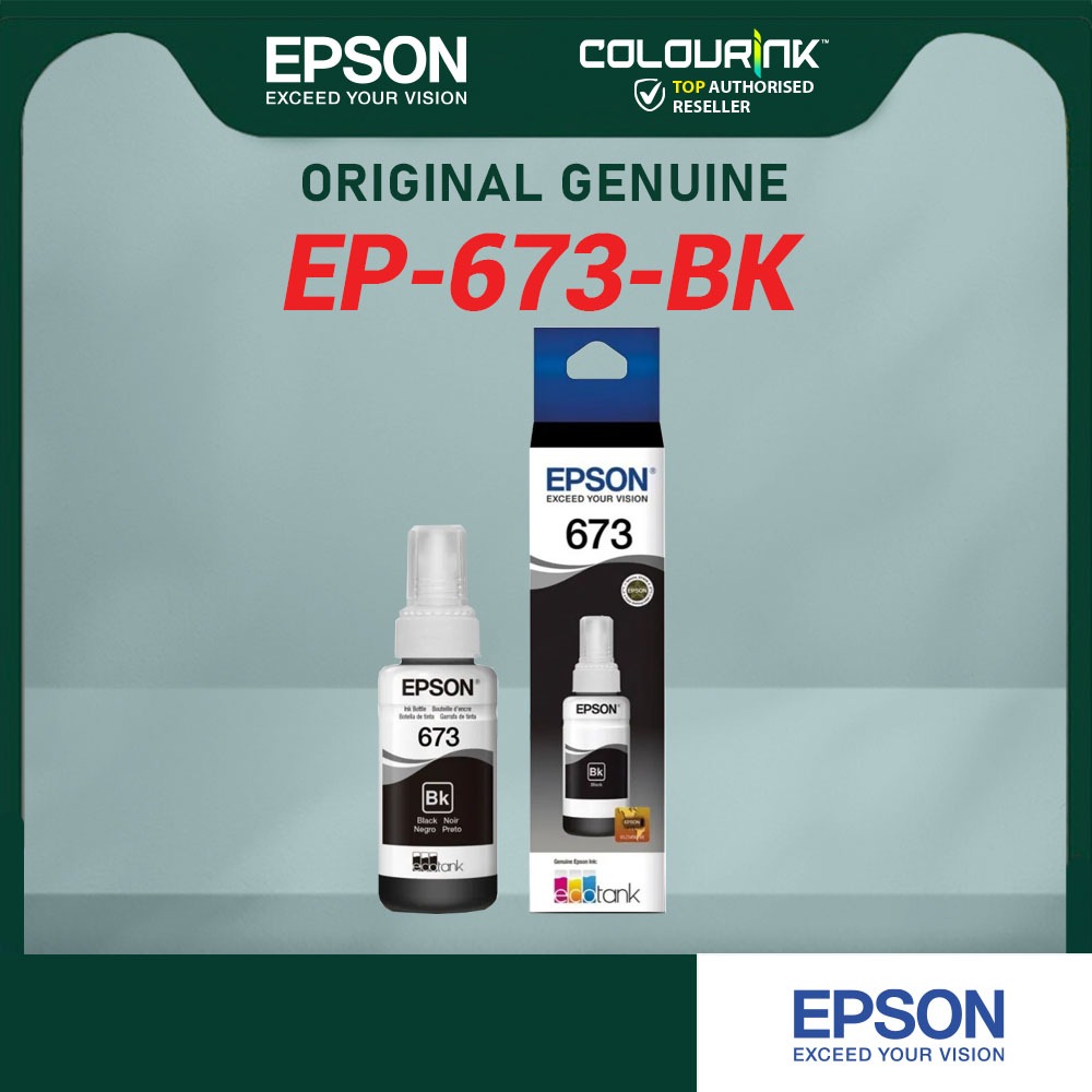 Epson Original Genuine T673 Refill Ink Bottle 70ml L800｜L805｜L850｜L1800 T6731 T6732 T6733 T6734 T6735 T6736