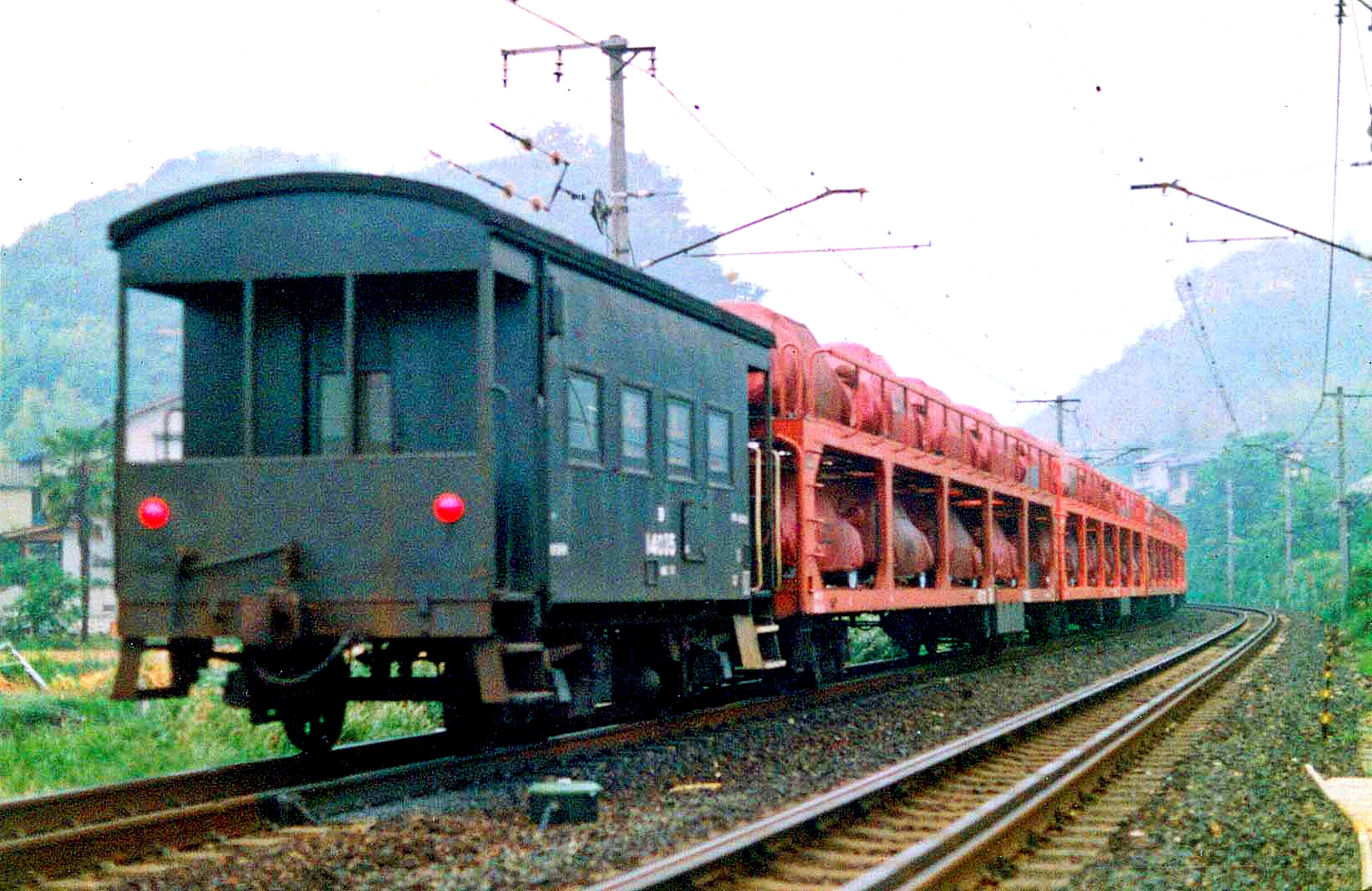 Kato N規 Ku5000汽車運輸貨車 （紅色連小汽車）