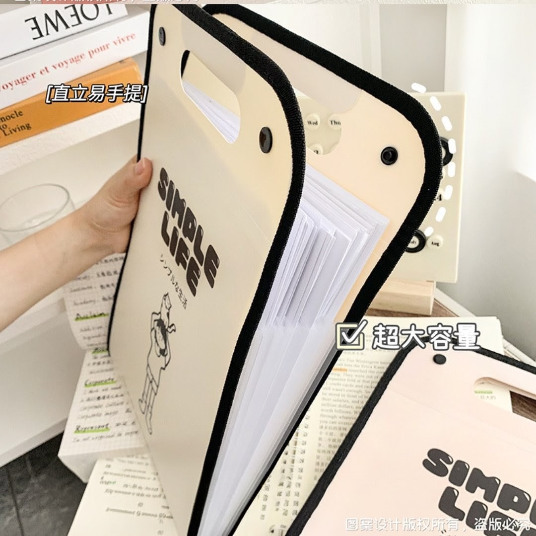 A4大容量風琴豎款文件袋 (S521) 🚛 送貨方式請選(4)