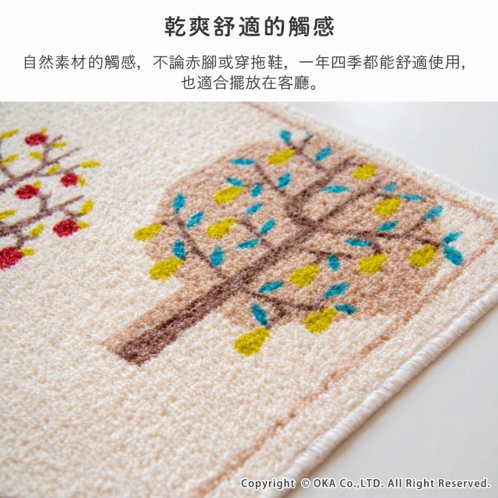 日本製OKA再生印花廚房地墊秋實之園 