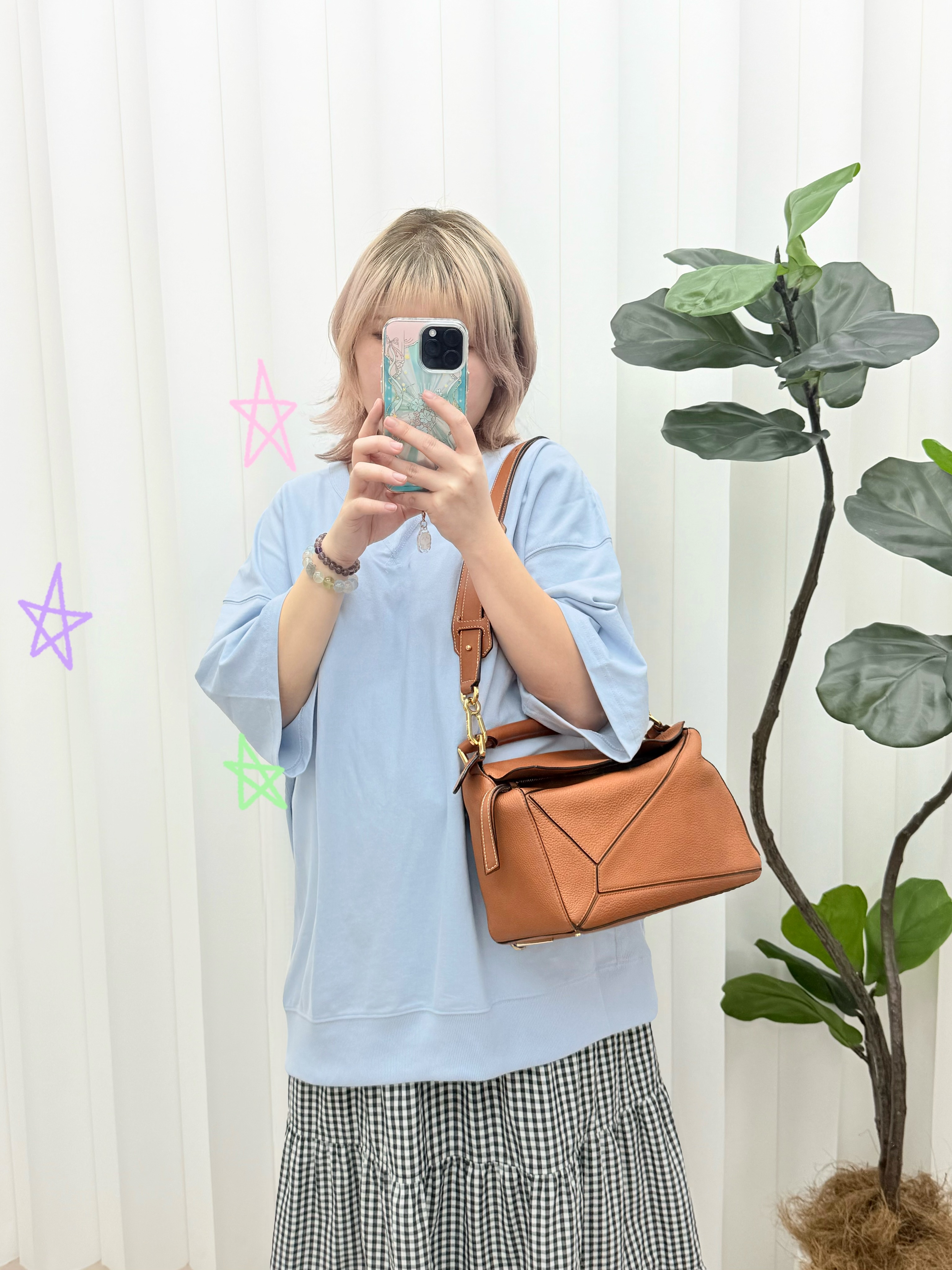 Loewe👜 PRE OWNED 🛍️棕色 puzzle medium 荔枝皮 有塵袋 