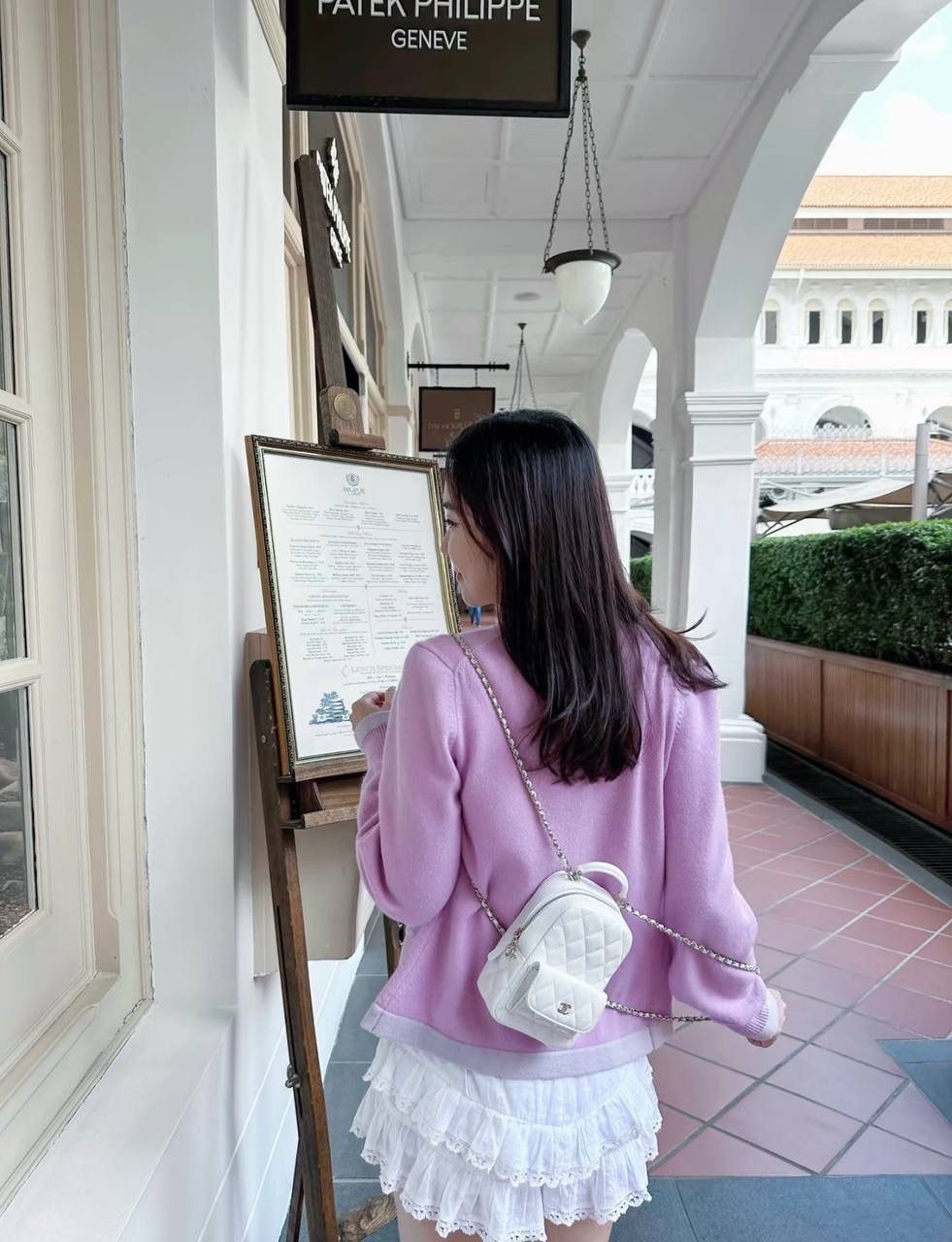 Quilted Mini Backpack with Chain Straps