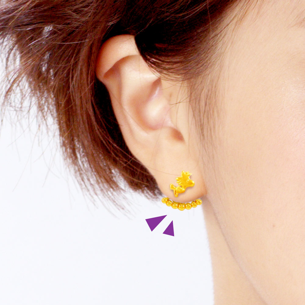 📦訂購 台灣代購 2sweet 甜蜜約定 SNOOPY 史努比 Woodstock 純金耳環