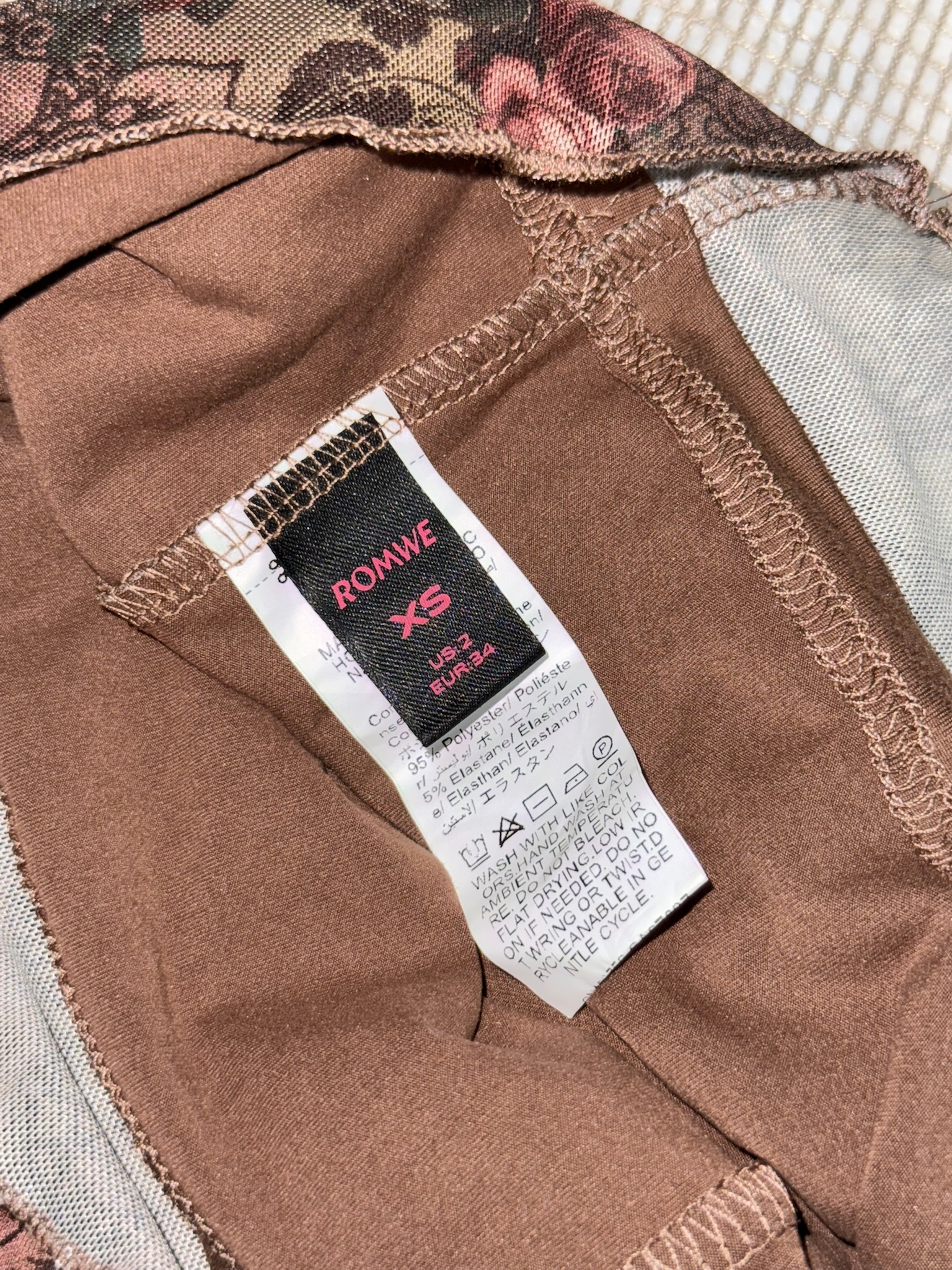 Romwe Vintage Mesh Overlay Cami