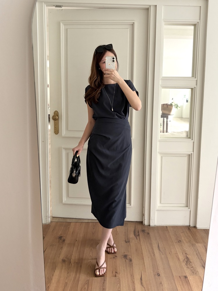 Lyra Ruched Set (Navy)