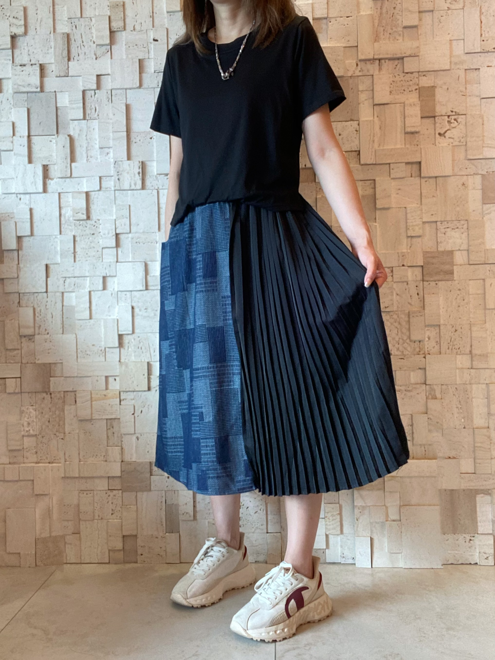 S00352 棉料拼布不對稱Op ✨