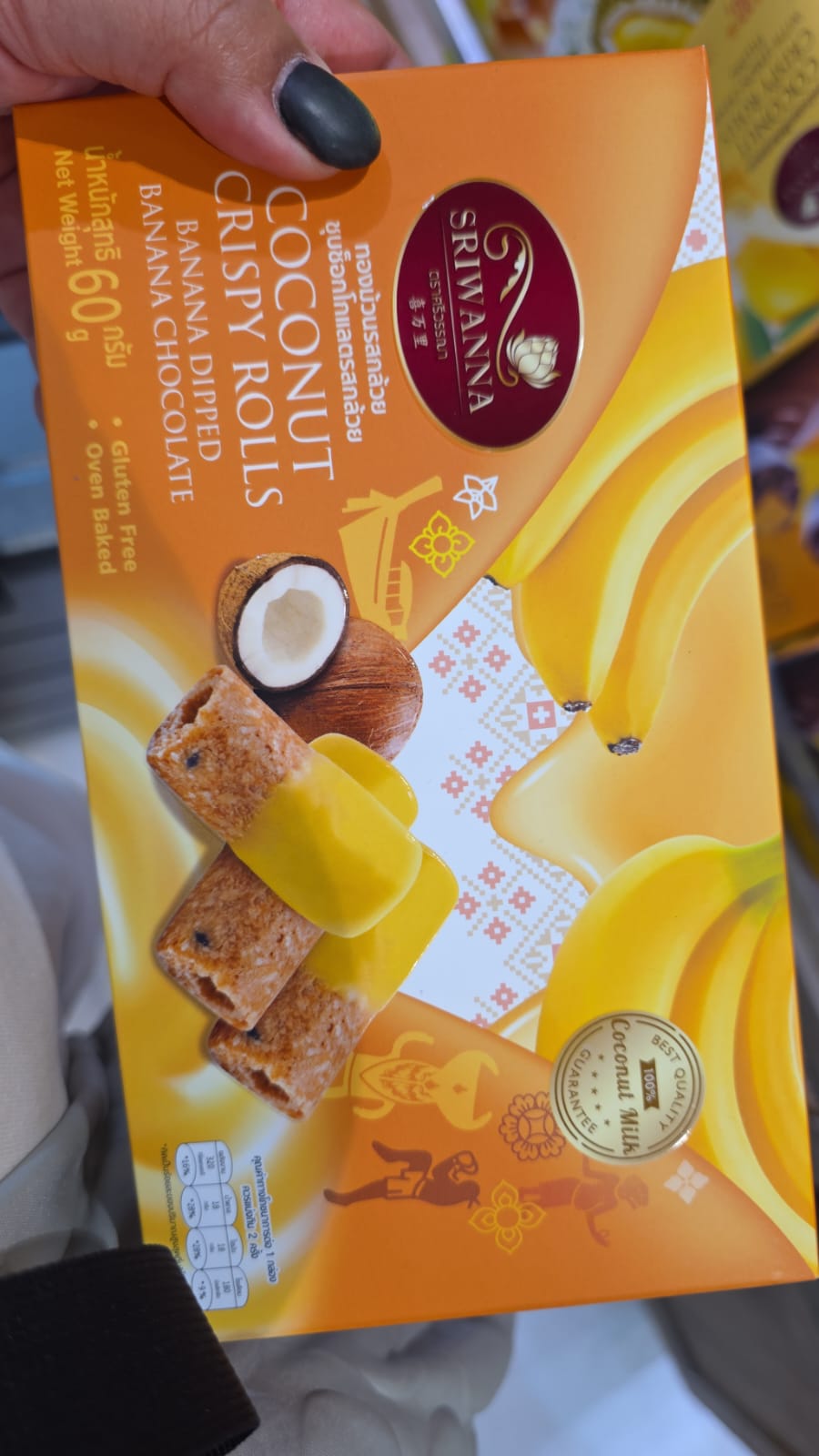 coconut roll banana chocolate