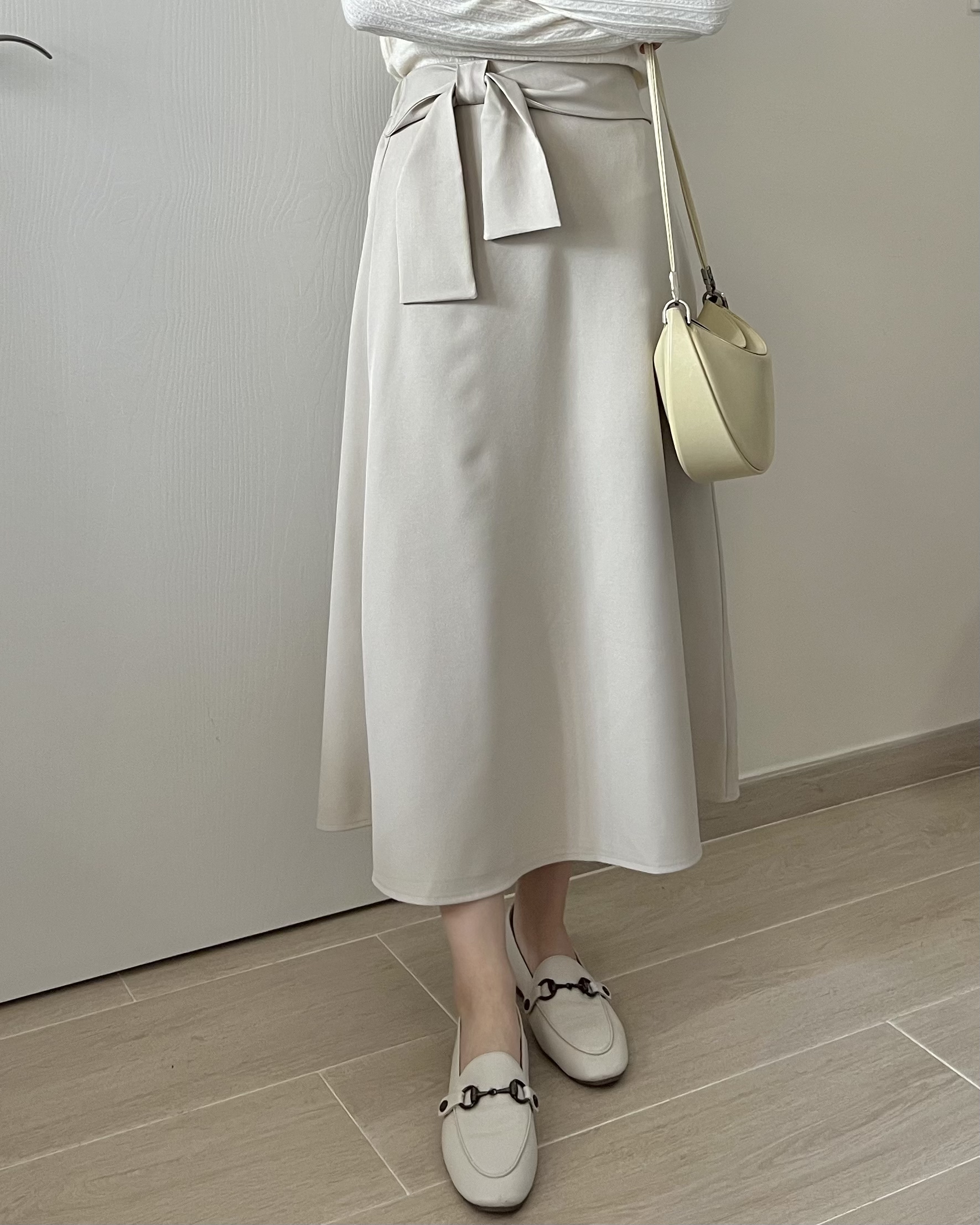 高貴優雅蝴蝶結長裙 修飾肚腩 