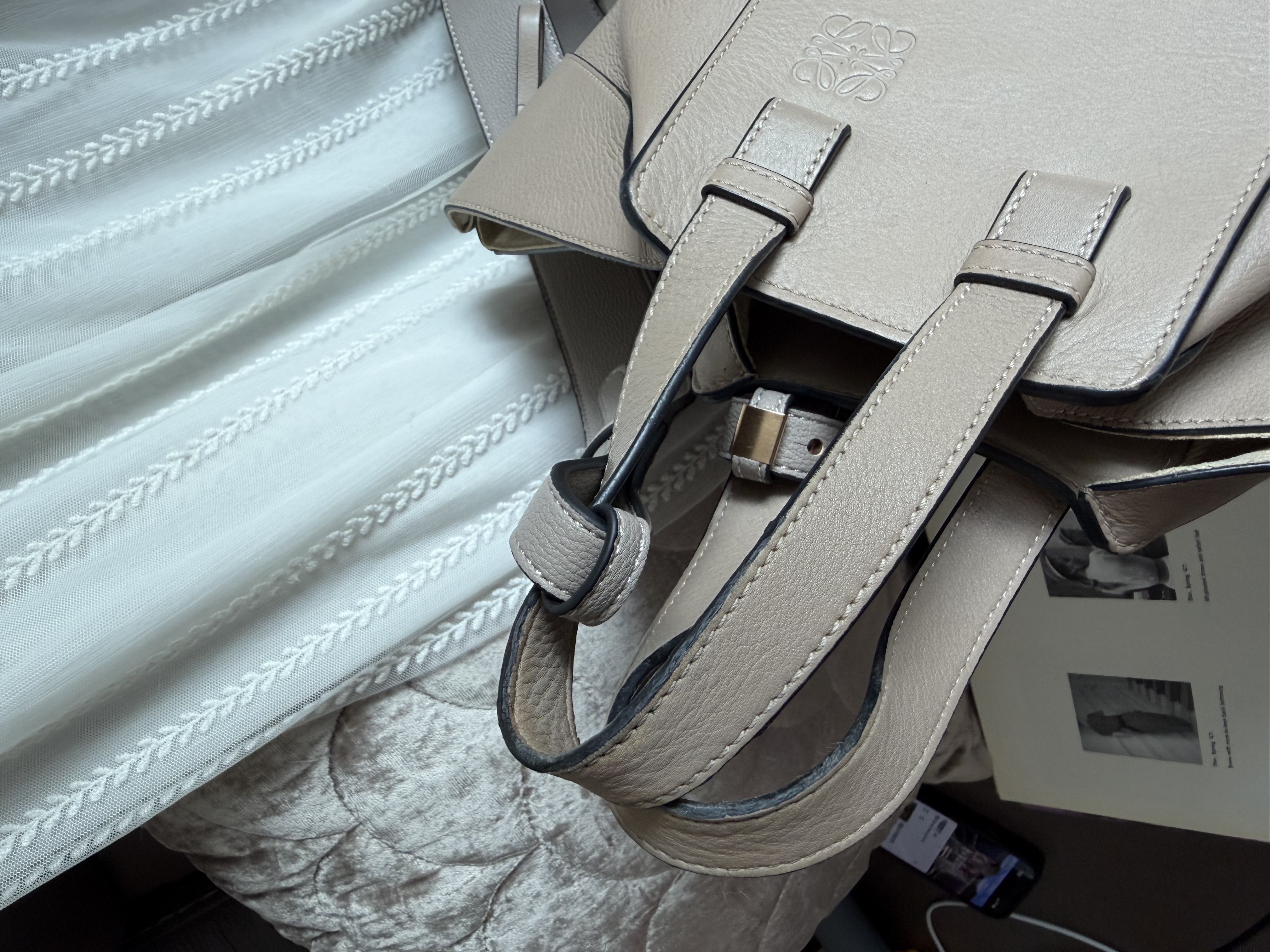 Loewe Hammock grey leather bag / shoulder bag handbag crossbody bag