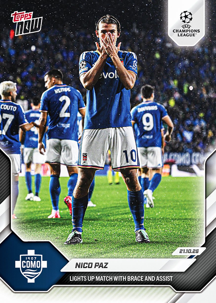 Nico Paz - 2026-27 UCL Topps NOW® #41 歐聯兩球一助攻【團購】