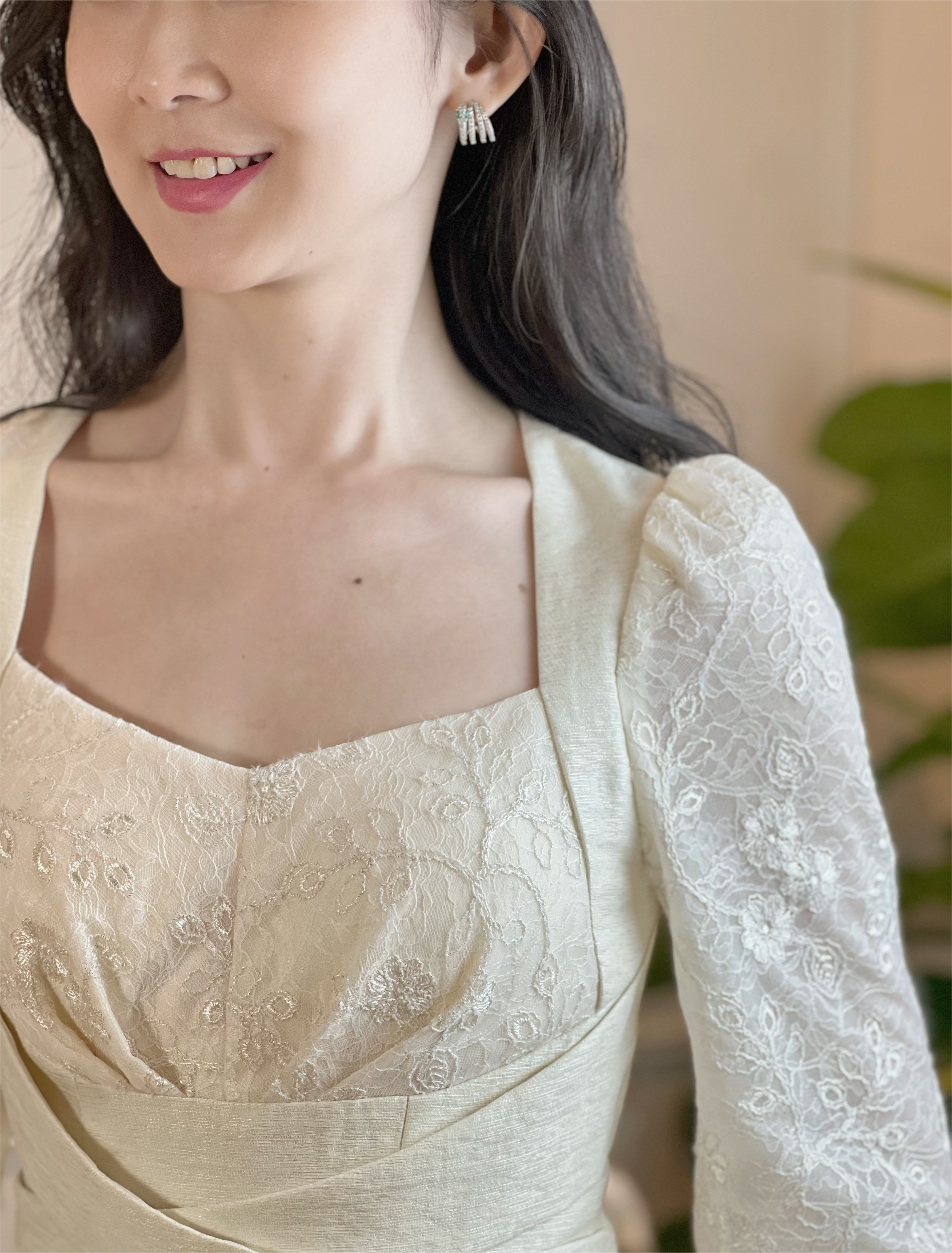 5102 Natividad Long Sleeve Lacey Mini Dress