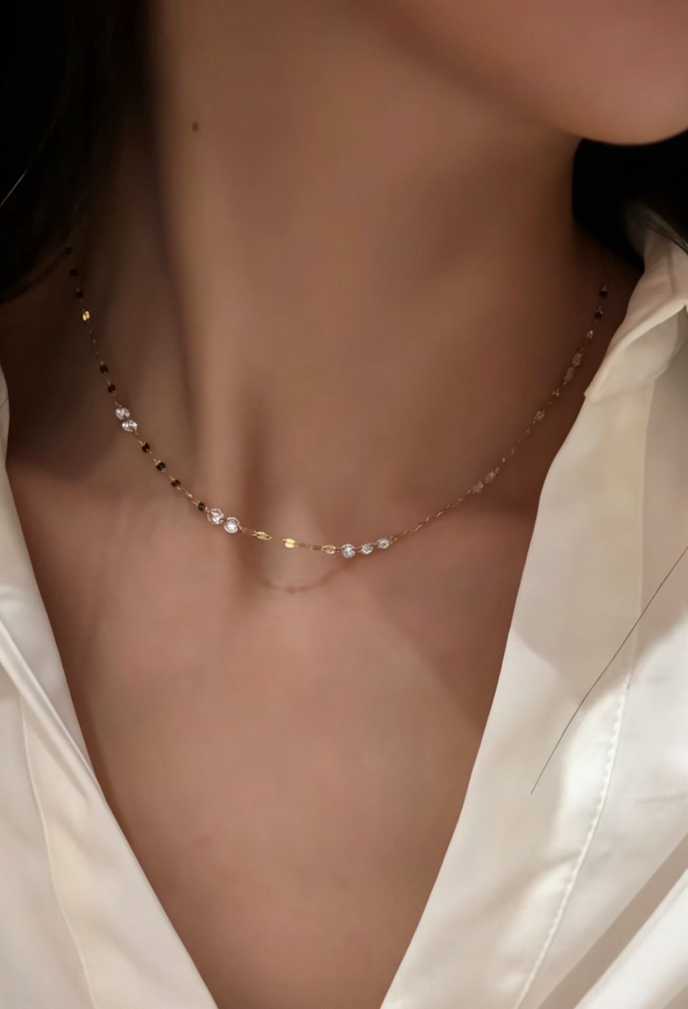 18K培育鑽石項鍊