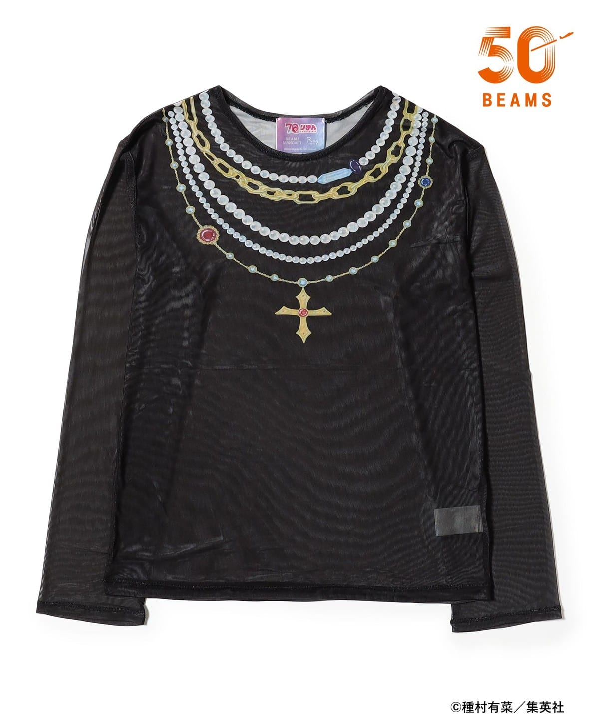 《Pre-Order》神風怪盜貞德 透膚 Sheer T-shirt｜Ribbonりぼん 70周年 × BEAMS MANGART × Ray BEAMS (26177-P）