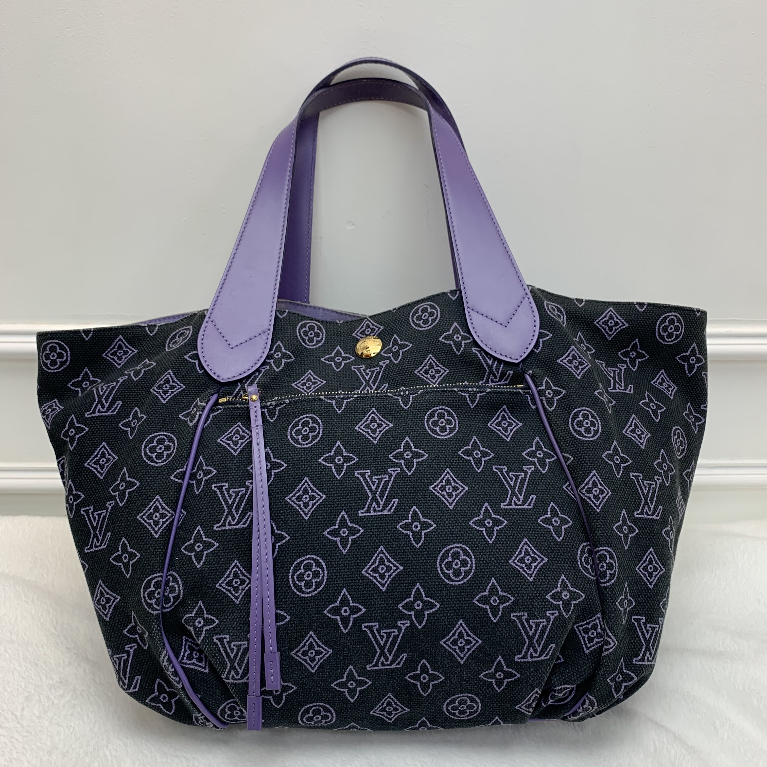 💜中古包 LV紫色老花 GM手袋