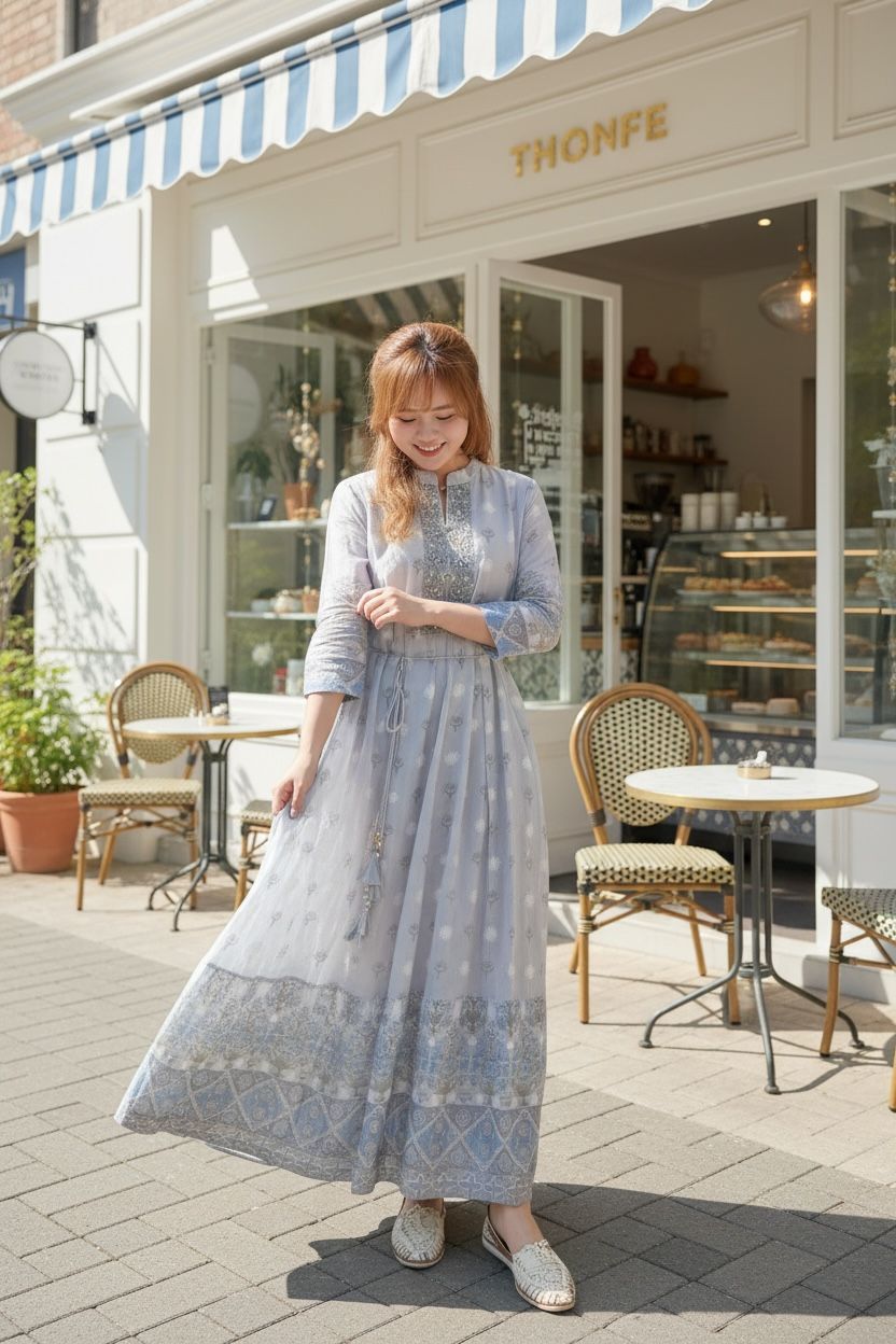 Fog Blue Dandelion with Rope OP 53" #1451