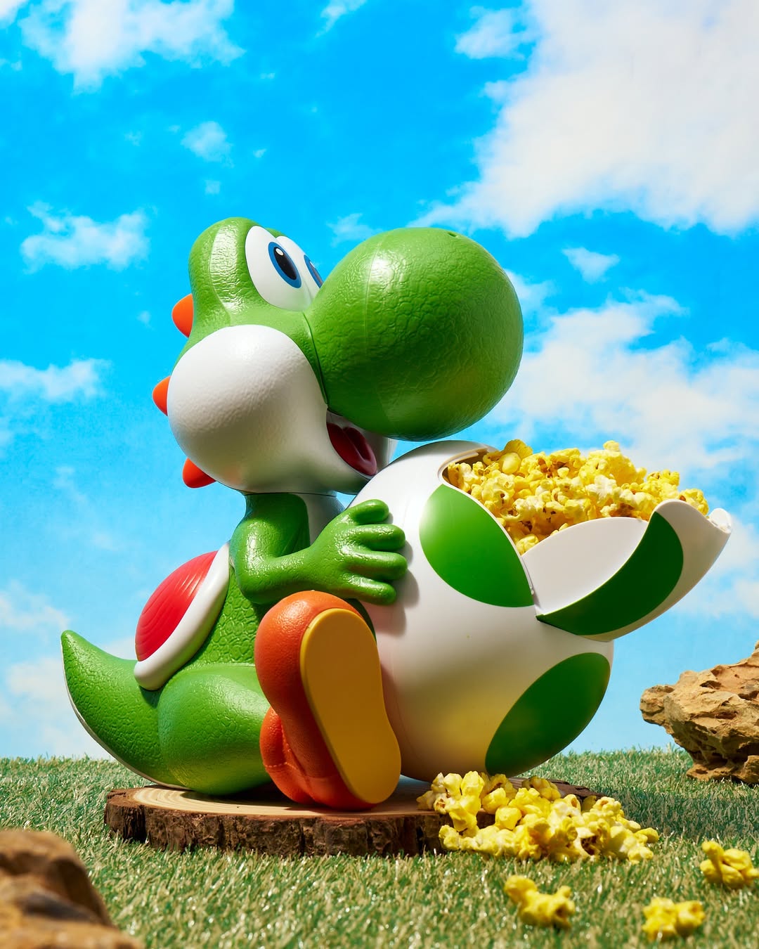 電影特典 - Super Mario 超級瑪利歐銀河大電影 韓國戲院特典 耀西 爆谷桶