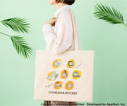 🌸 【預訂】Tote bagChiikawa 恐龍樂園 21/8新品