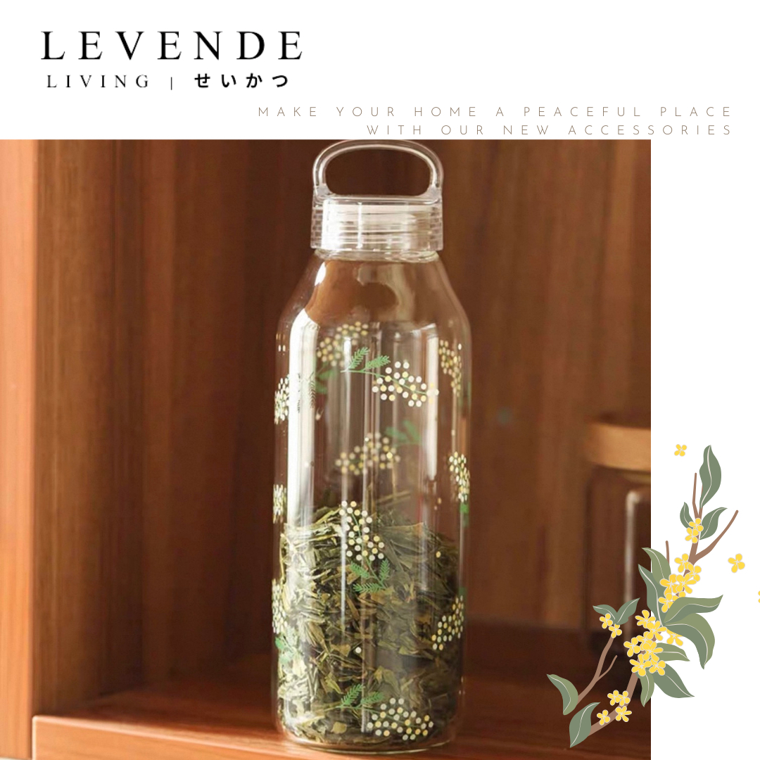 Levende 含羞草高硼硅耐熱手提玻璃瓶