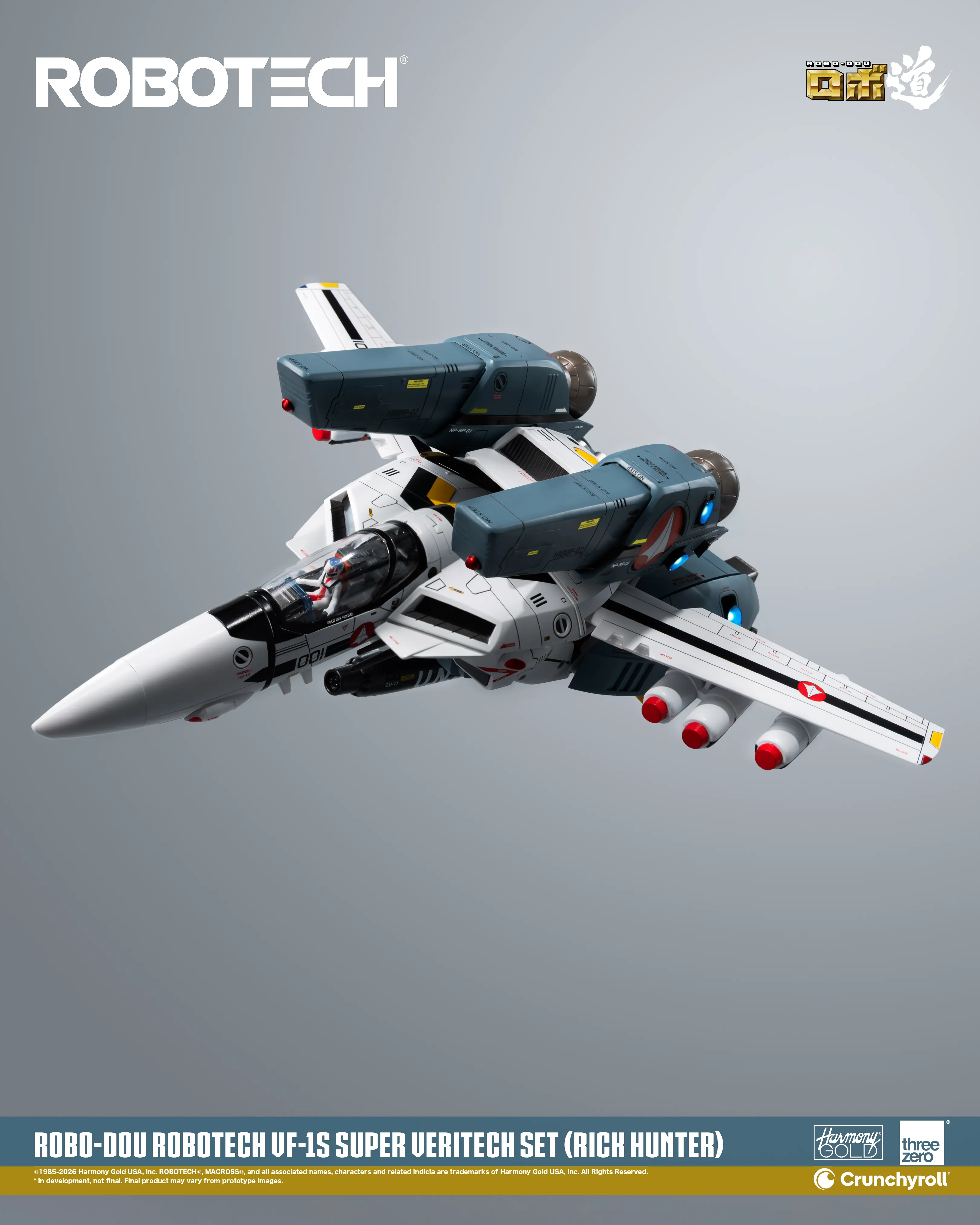 (預訂訂金 $700) (總價 $1786) threezero ROBO道 超時空要塞 Macross VF-1S 變形戰鬥機超級裝甲套裝 (獵龍 洛·福卡) (行版) ROBO-DOU Robotech VF‐1S Super Veritech Set (Rick Hunter Roy Fokker) (TZ-3Z0307) 