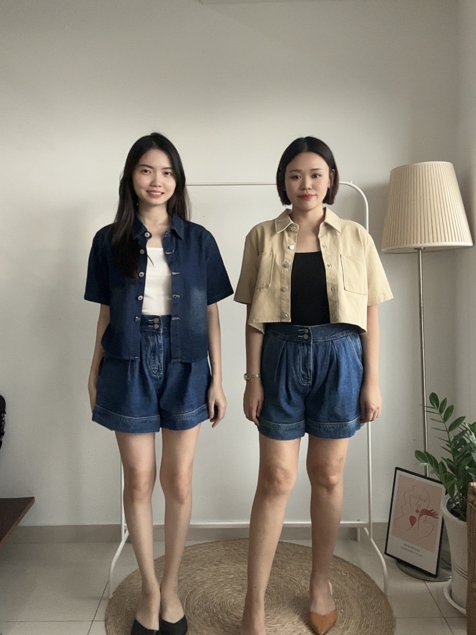S1865 A Line Denim Short Pants