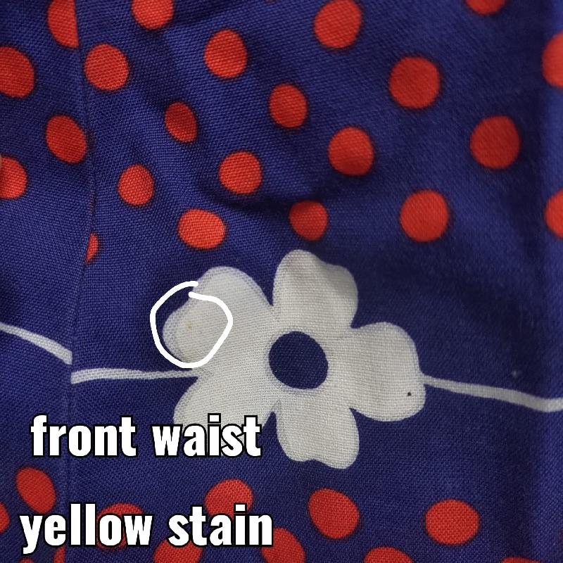 Vintage Japanese MOD Floral Pattern Handmade Sleeveless Shift Dress(MT1541-7)