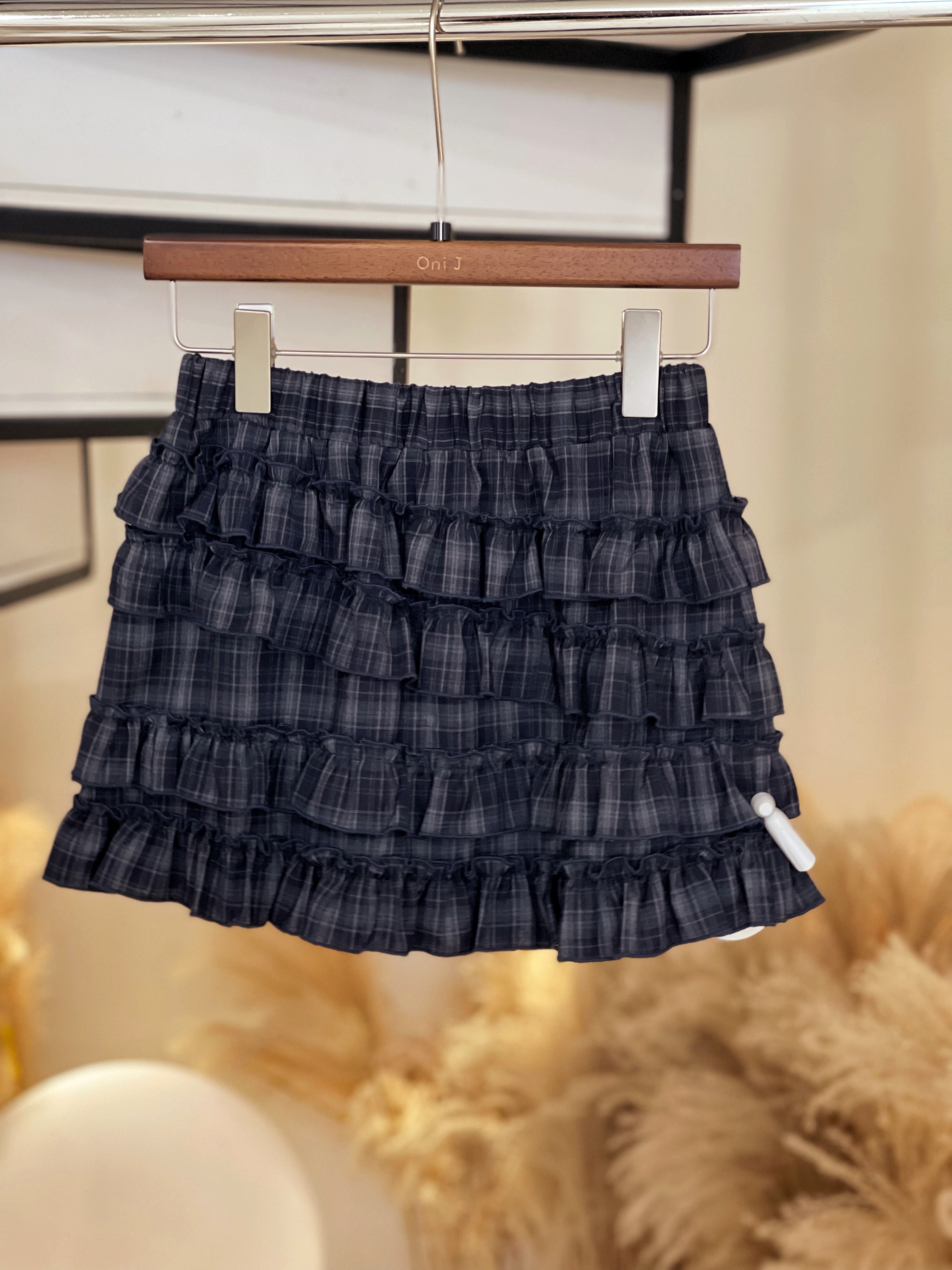 806316格子蛋糕短裙