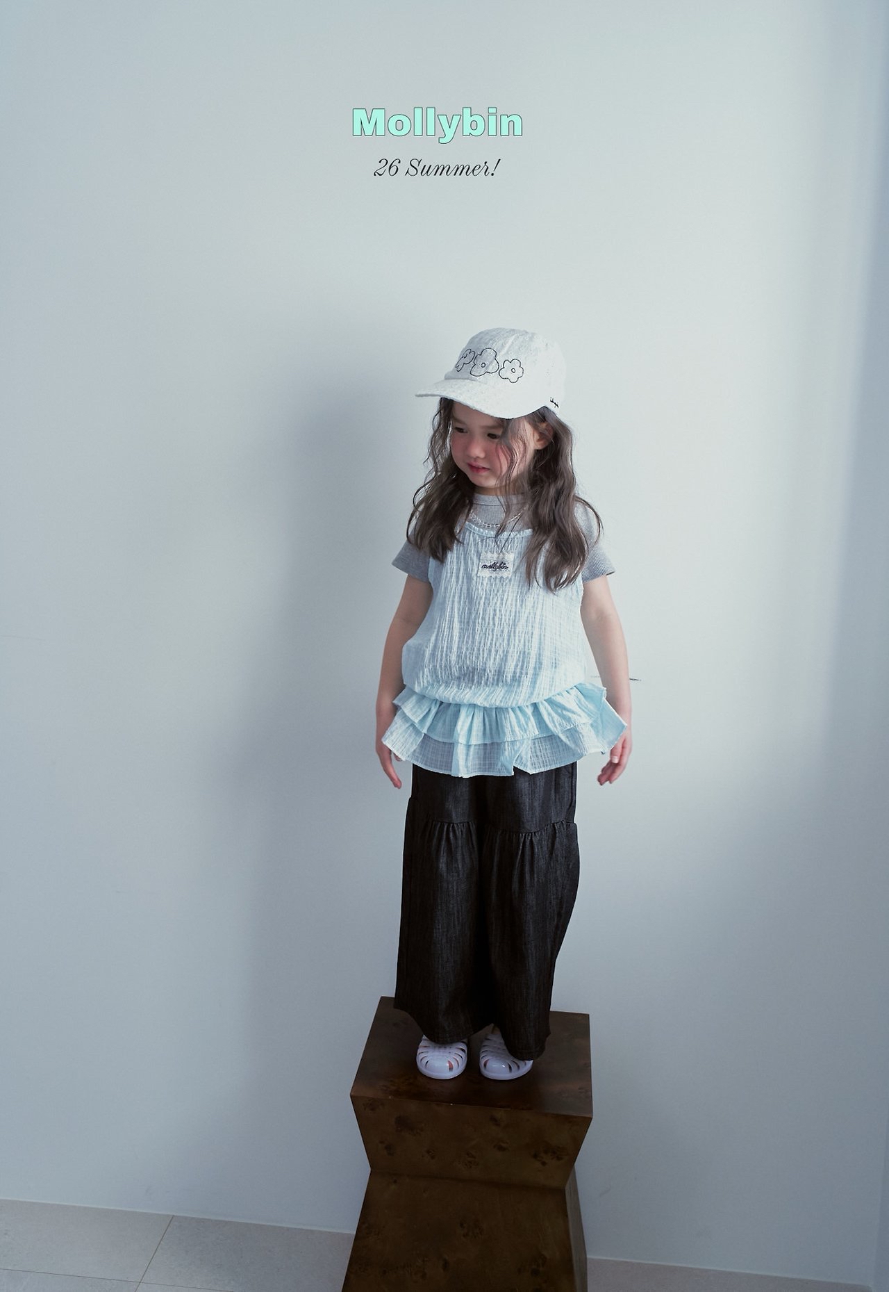 Molly | vest Top ( Blue/ Ivory 105-115)