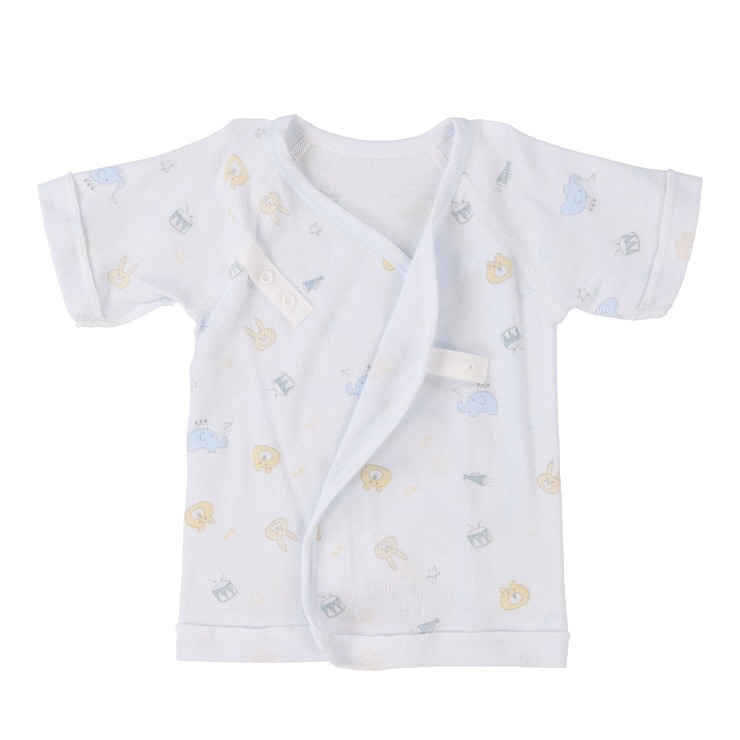 🇯🇵限量預訂 日本直送🇯🇵日本製淺藍色動物樂器印花新生兒純棉打底五件套